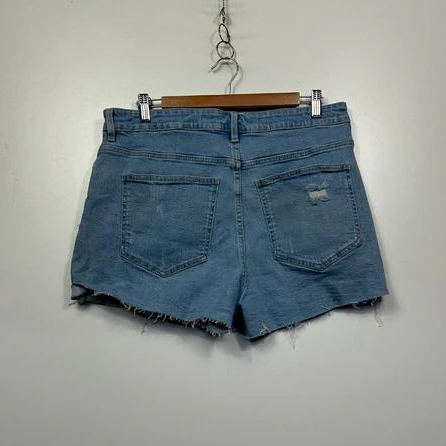 Lily Loves Distressed Denim Shorts - Size 16 - Image 3