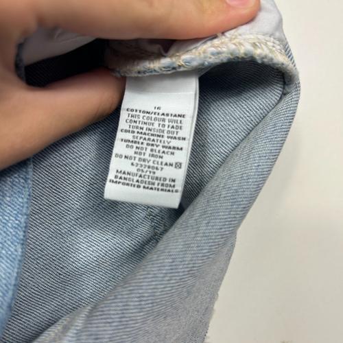 Lily Loves Distressed Denim Shorts - Size 16 - Image 4