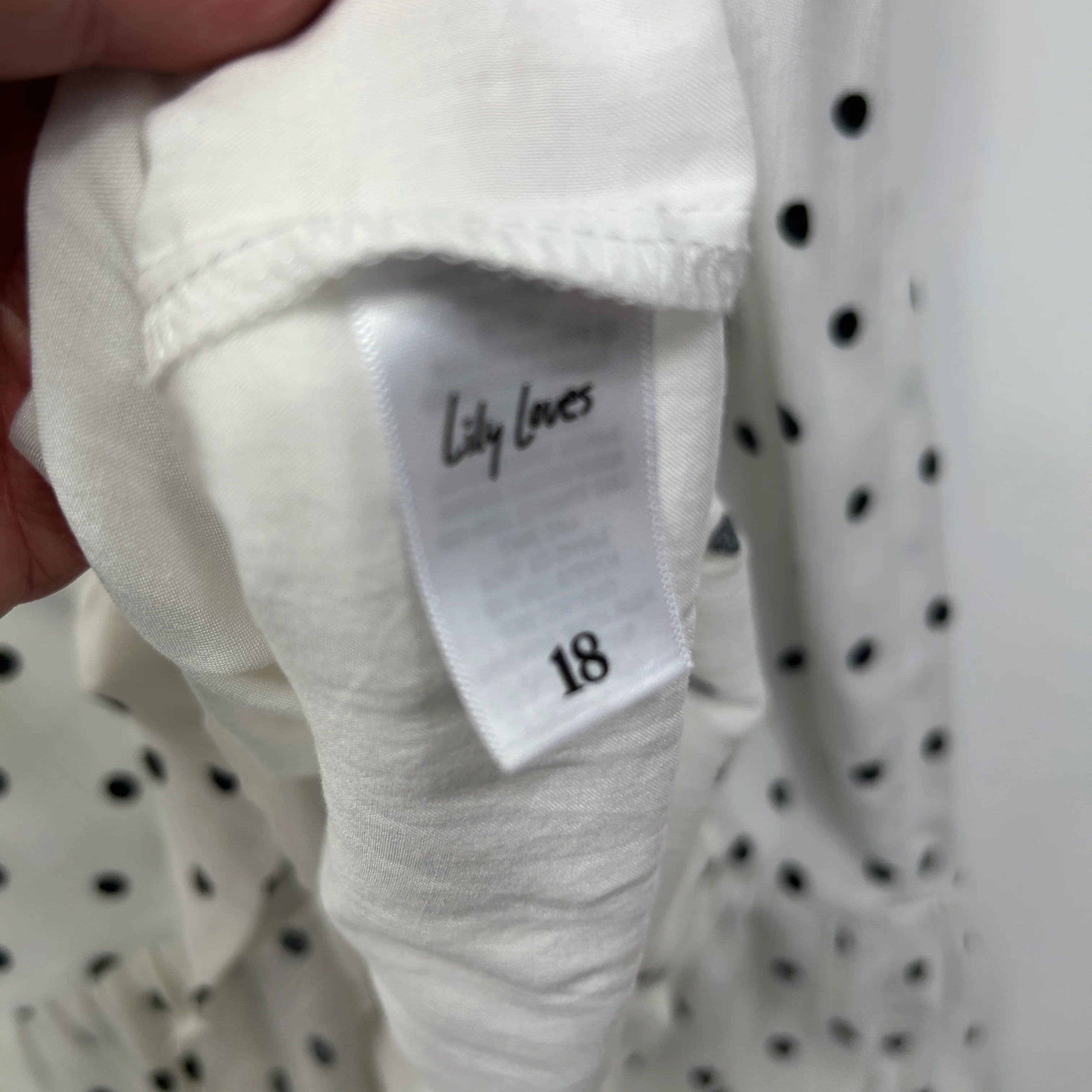 Lily Loves White & Black Polka Dot Dress - Size 18 - Image 4