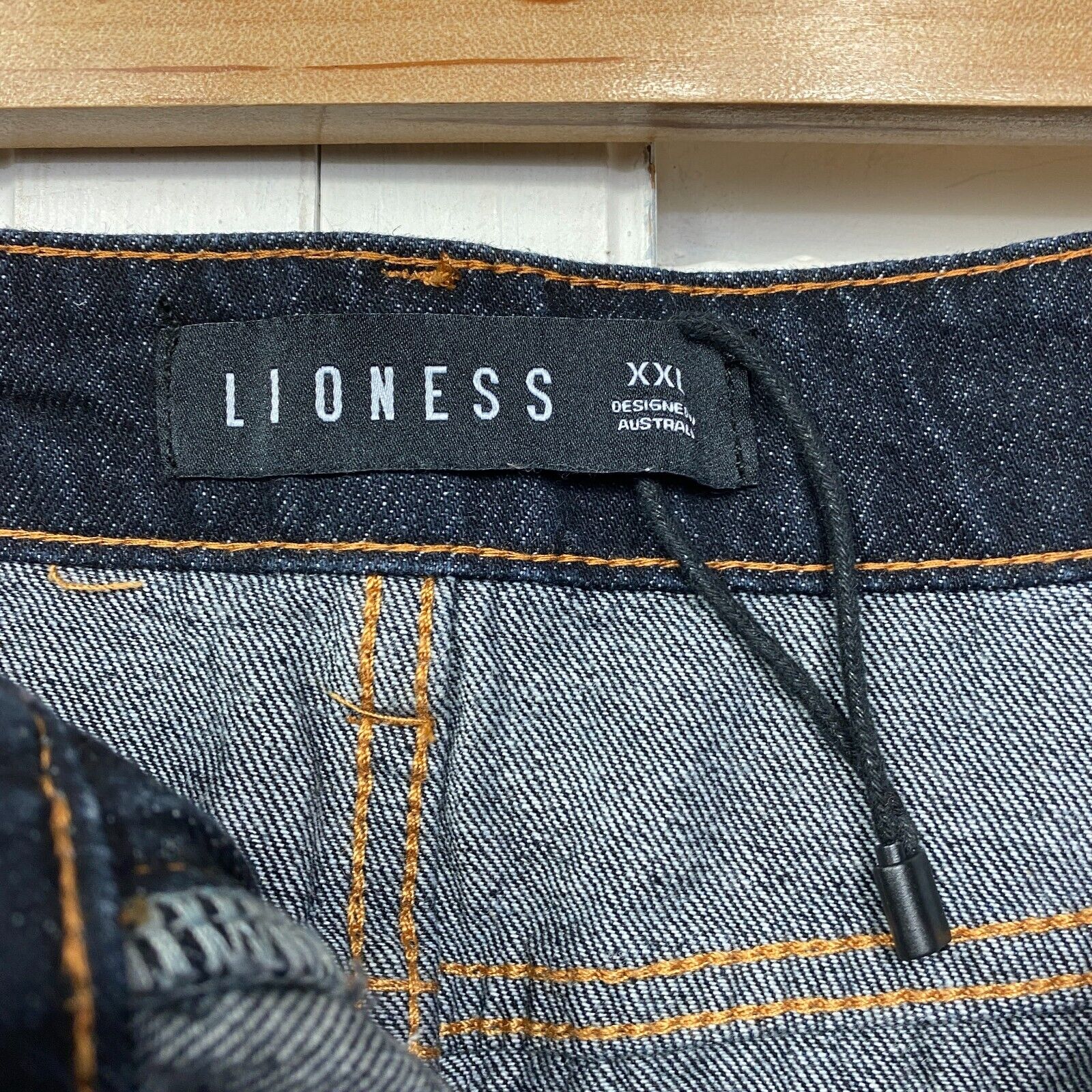 LIONESS Women's Dark Wash Denim Long Maxi Skirt With Split Size XXL 16 - Image 5