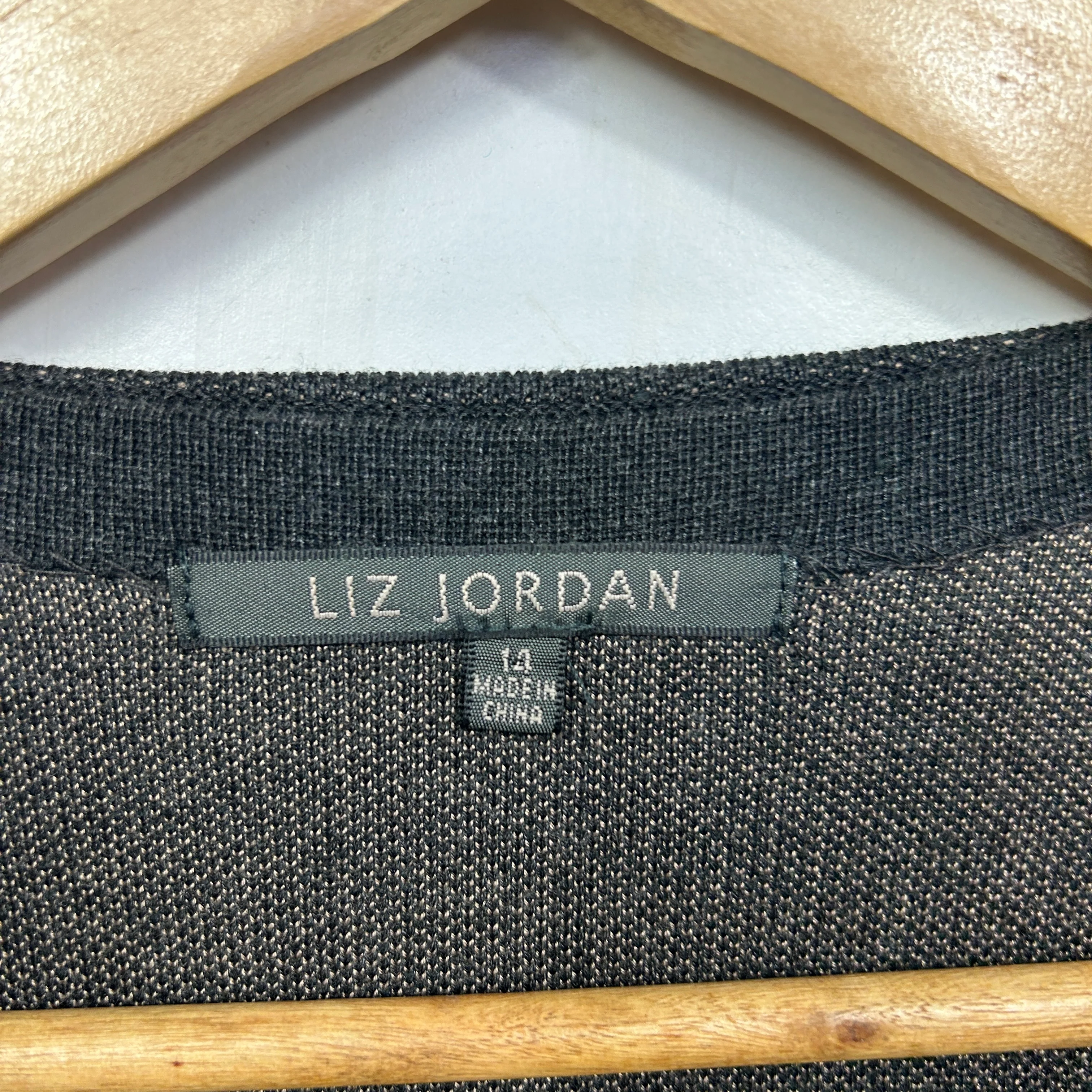 Liz Jordan Charcoal Cardigan - Size 14 - Image 3