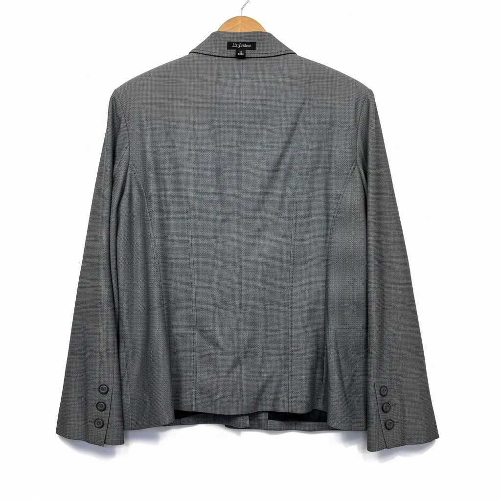 Liz Jordan Grey Blazer Jacket - Size 18 - Image 2