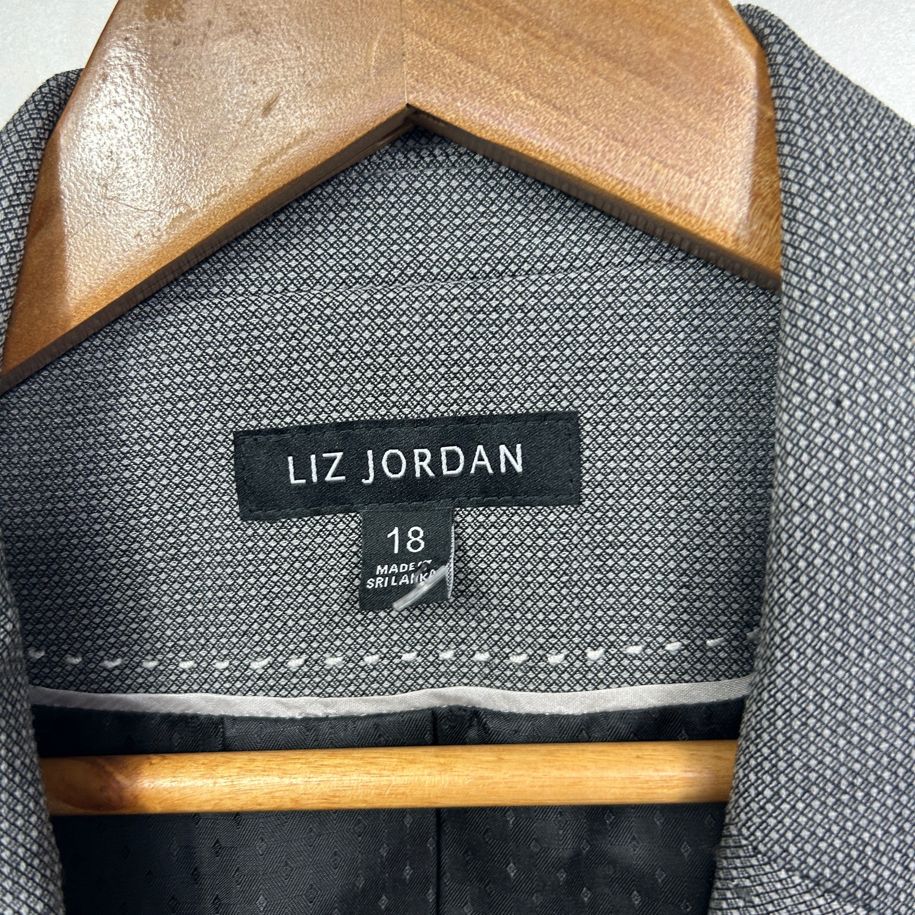 Liz Jordan Grey Blazer Jacket - Size 18 - Image 3