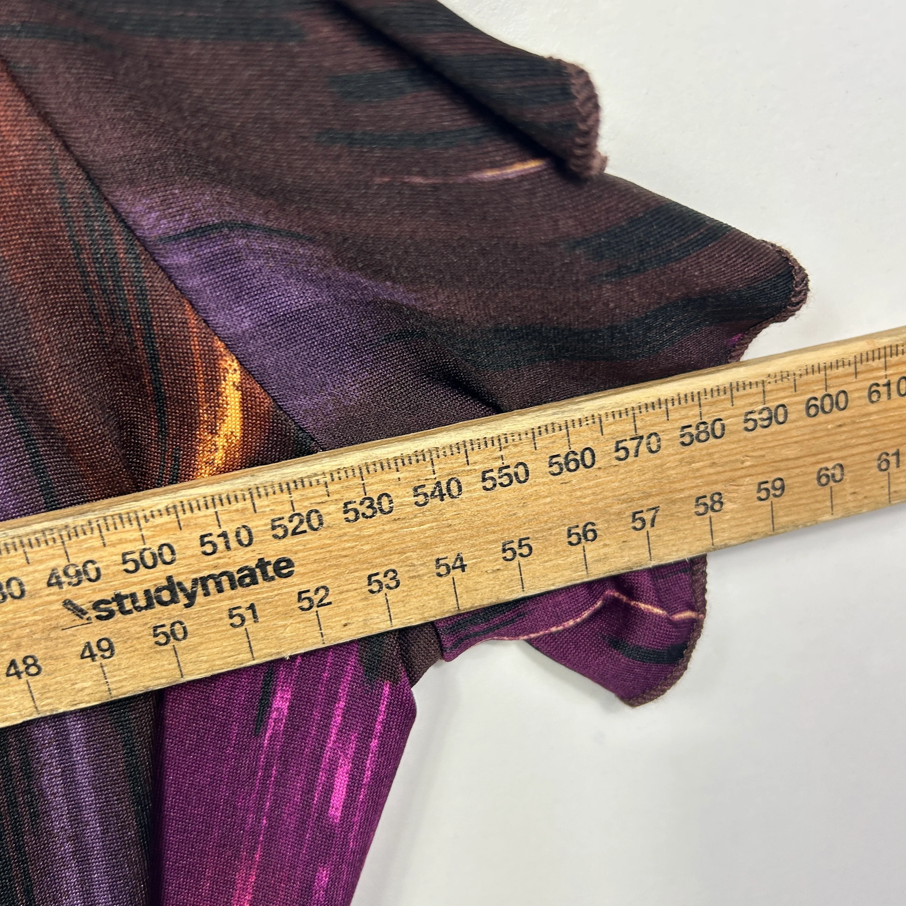 Liz Jordan Purple Multicoloured Abstract Faux Wrap Dress - Size L - Image 5