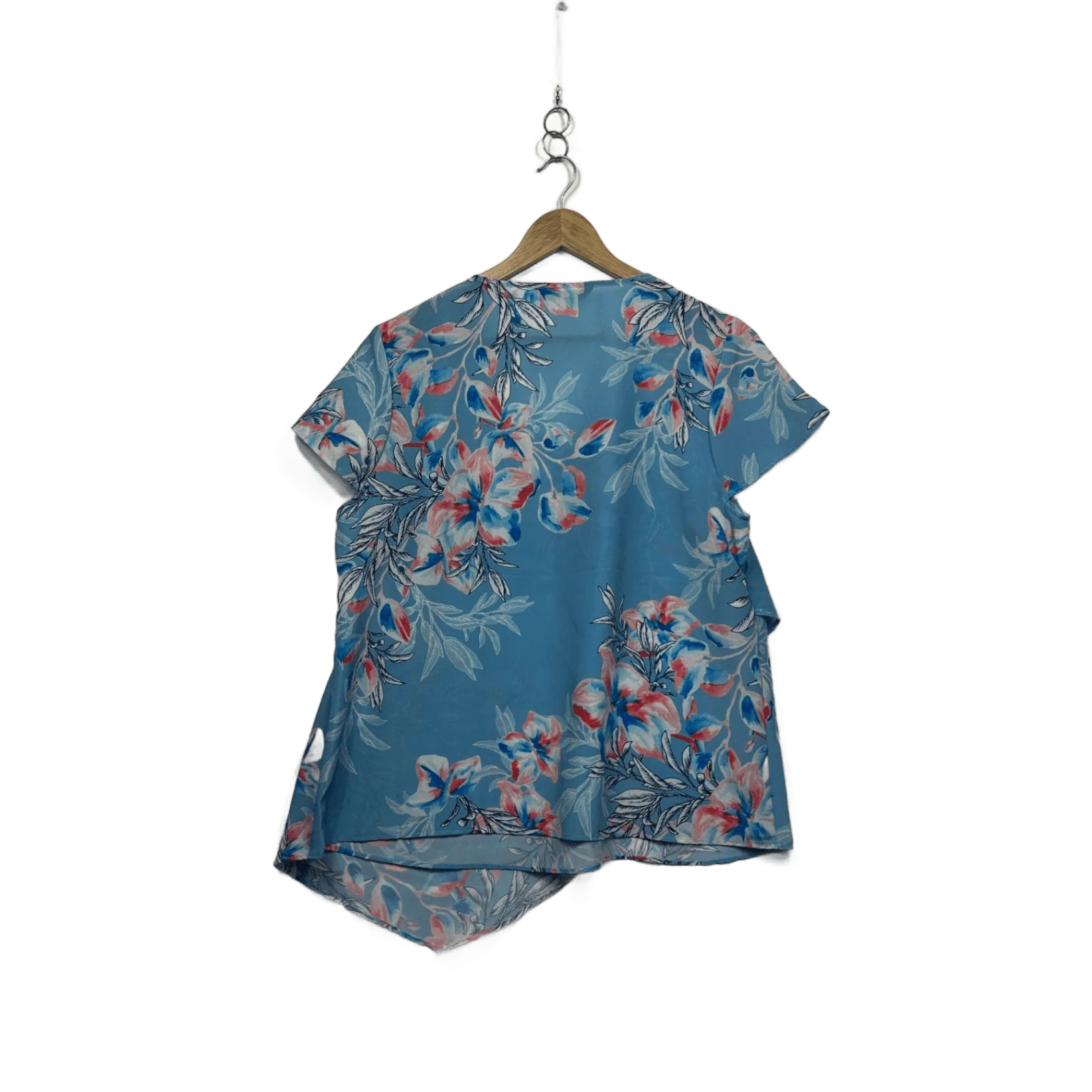 Liz Jordan Top Size 16 Blue Pink Floral Layered - Image 2