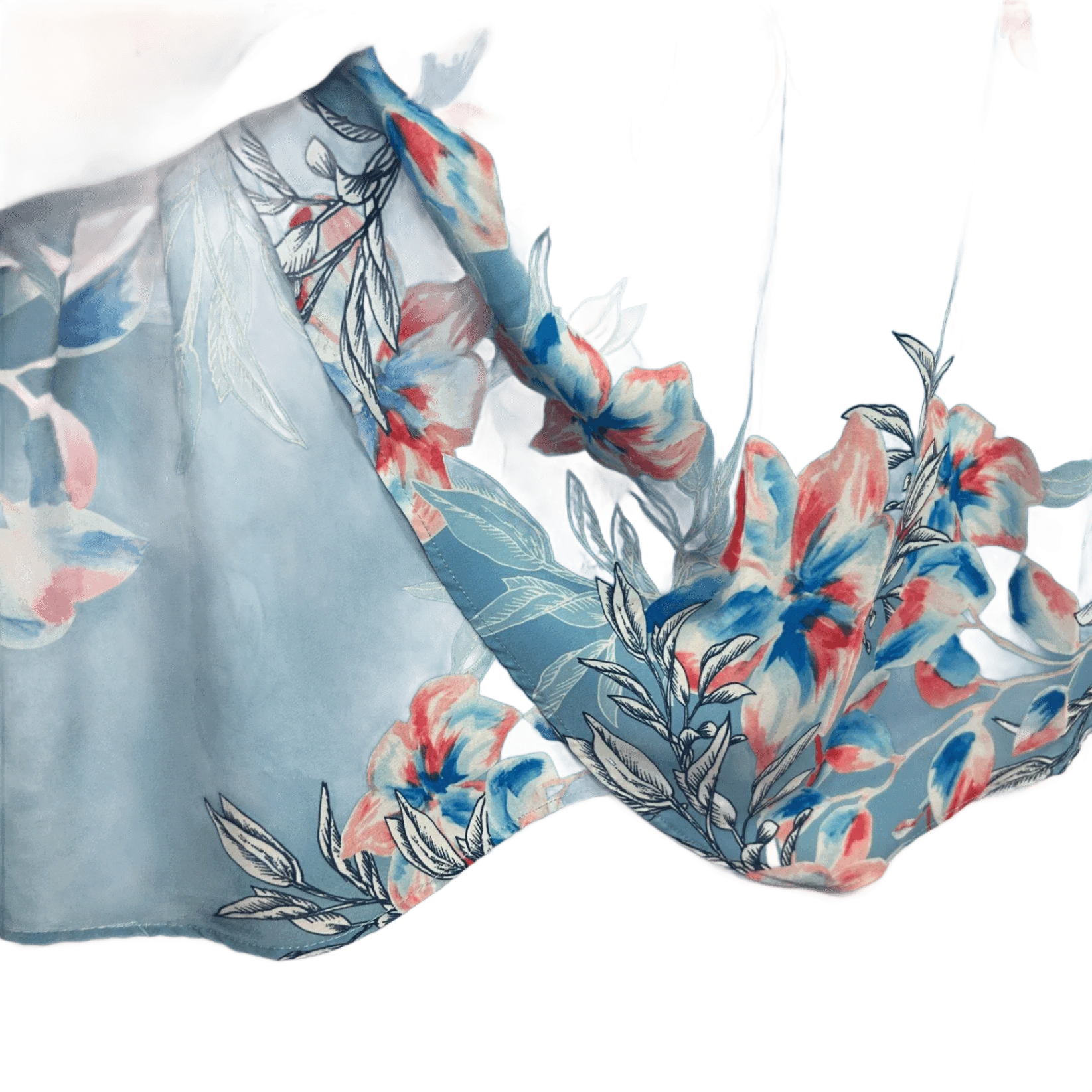 Liz Jordan Top Size 16 Blue Pink Floral Layered - Image 7