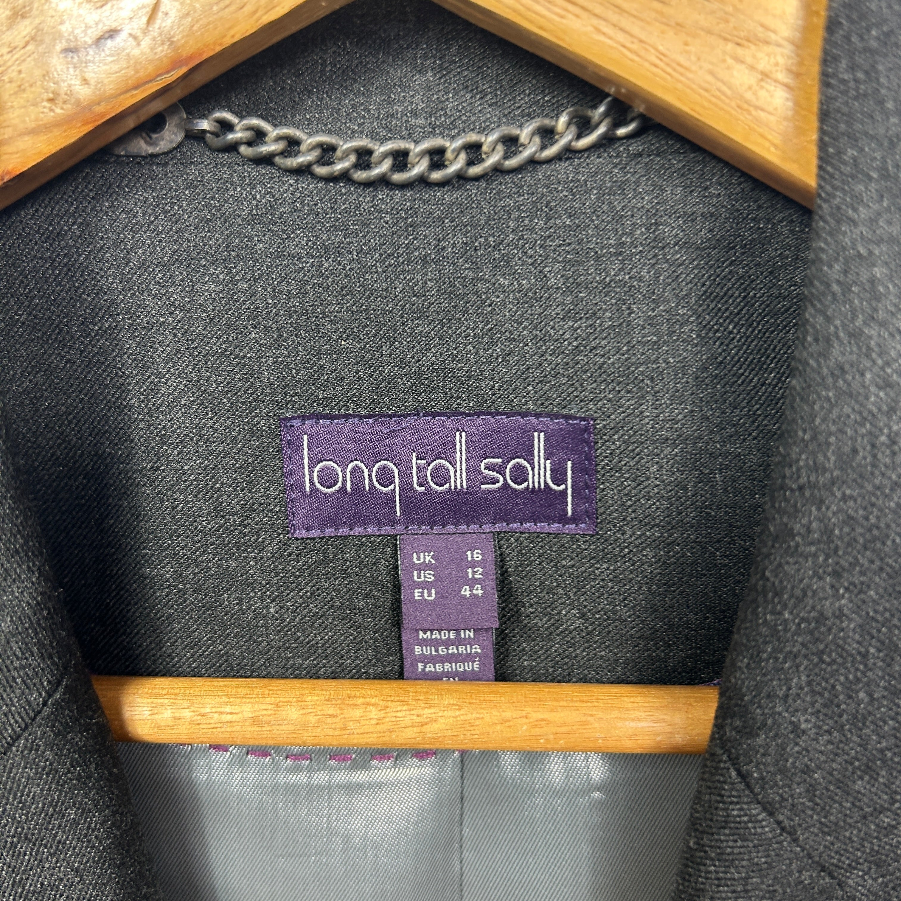 Vintage Long Tall Sally Black Blazer Jacket - Size 16 - Image 3