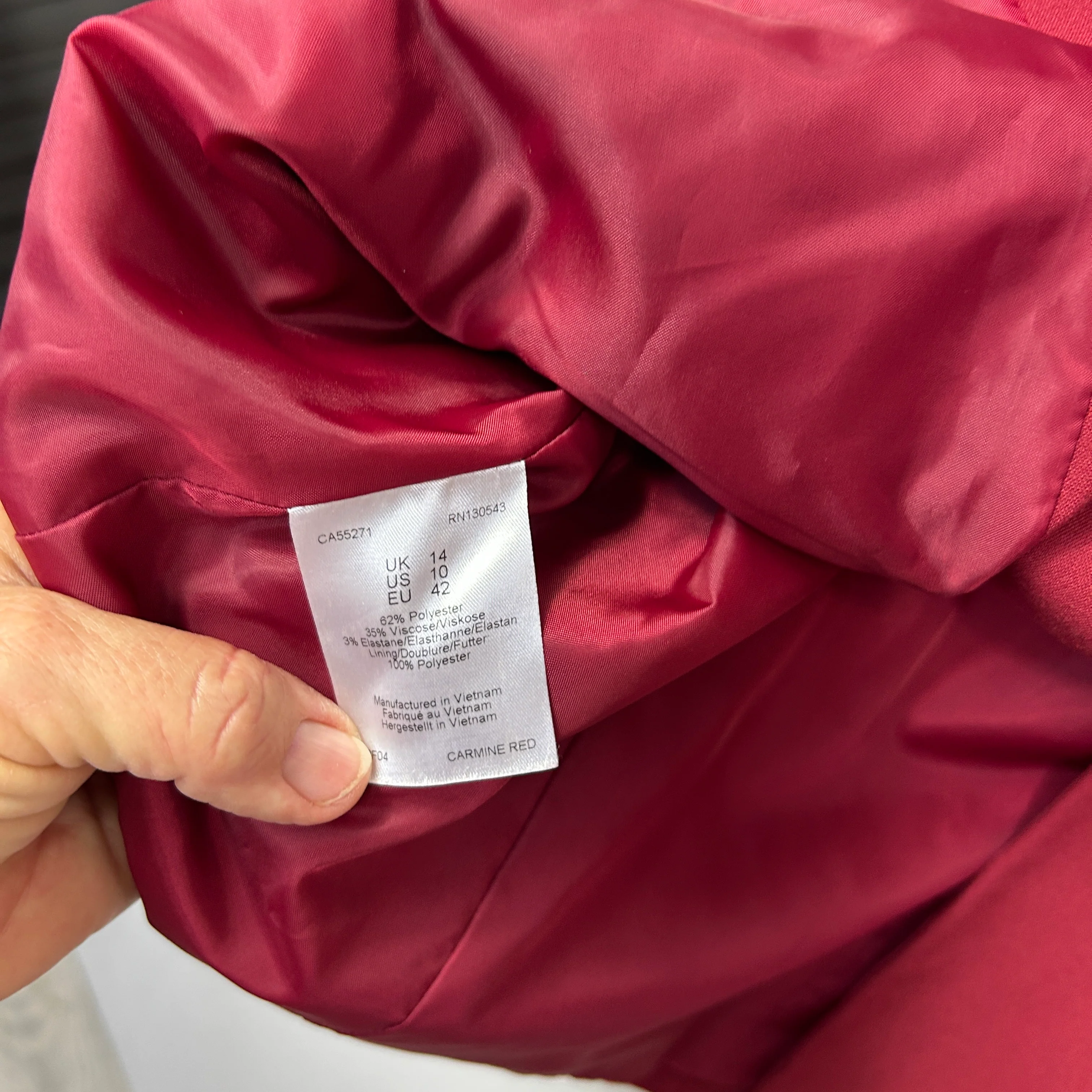 Vintage Long Tall Sally Red Blazer Jacket - Size 14 - Image 4