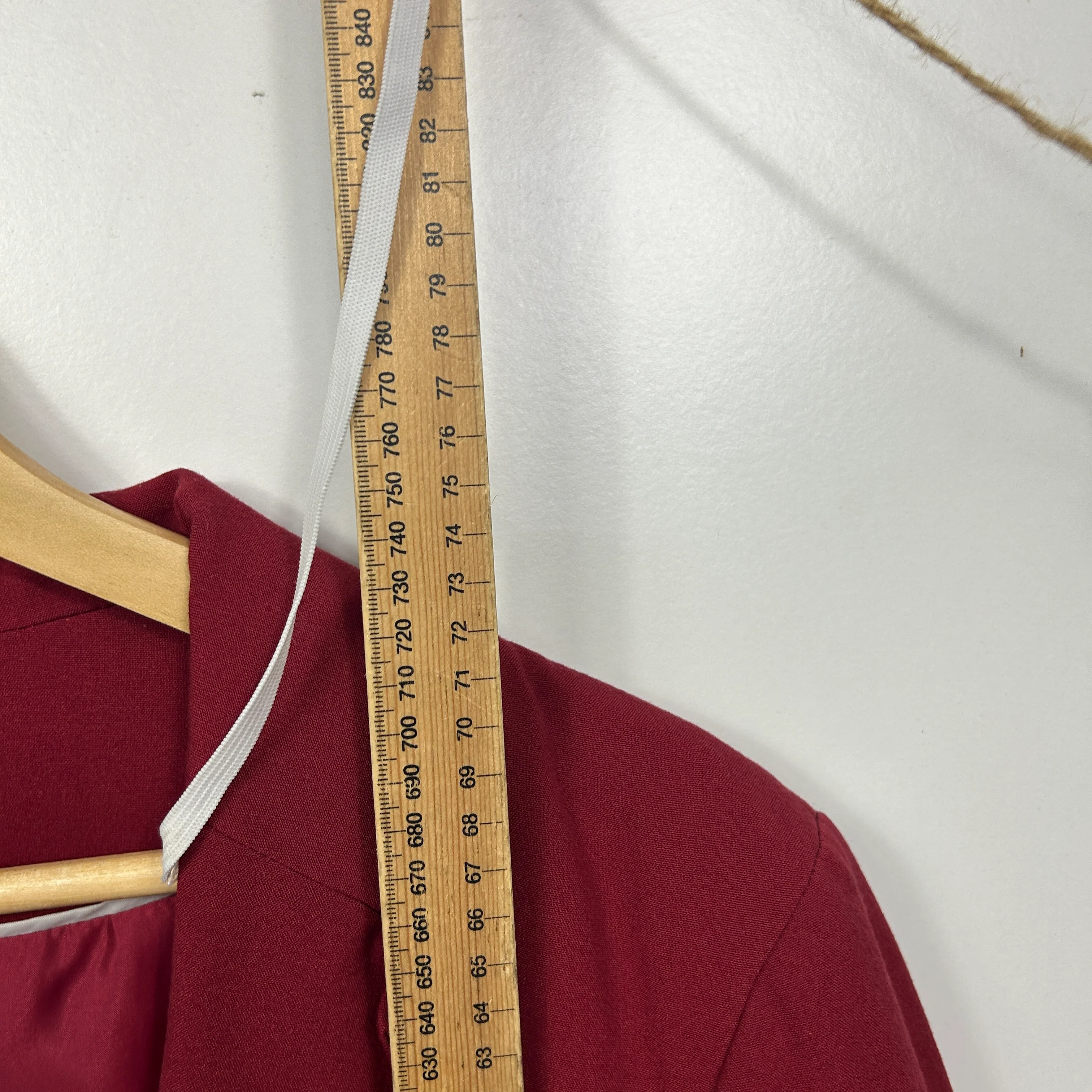 Vintage Long Tall Sally Red Blazer Jacket - Size 14 - Image 6