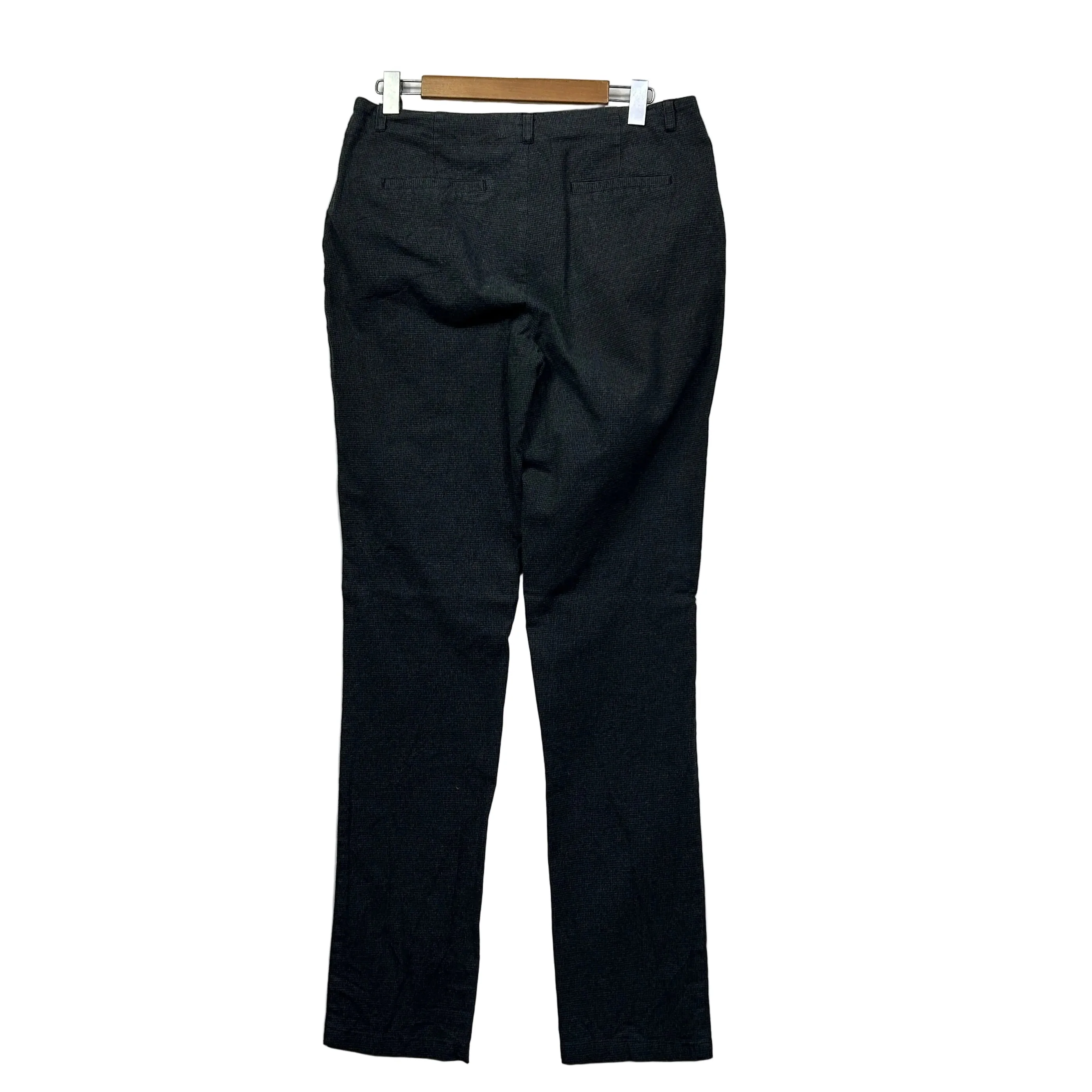 Vintage Long Tall Sally Charcoal Grey Textured Pants - Size 14 - Image 2