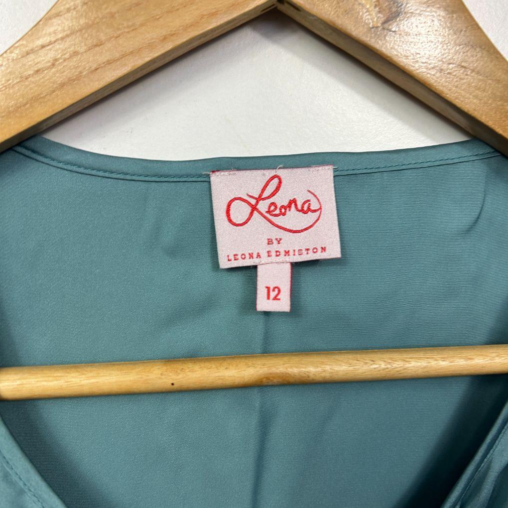 Leona Edmiston Teal Top - Size 12 - Image 2