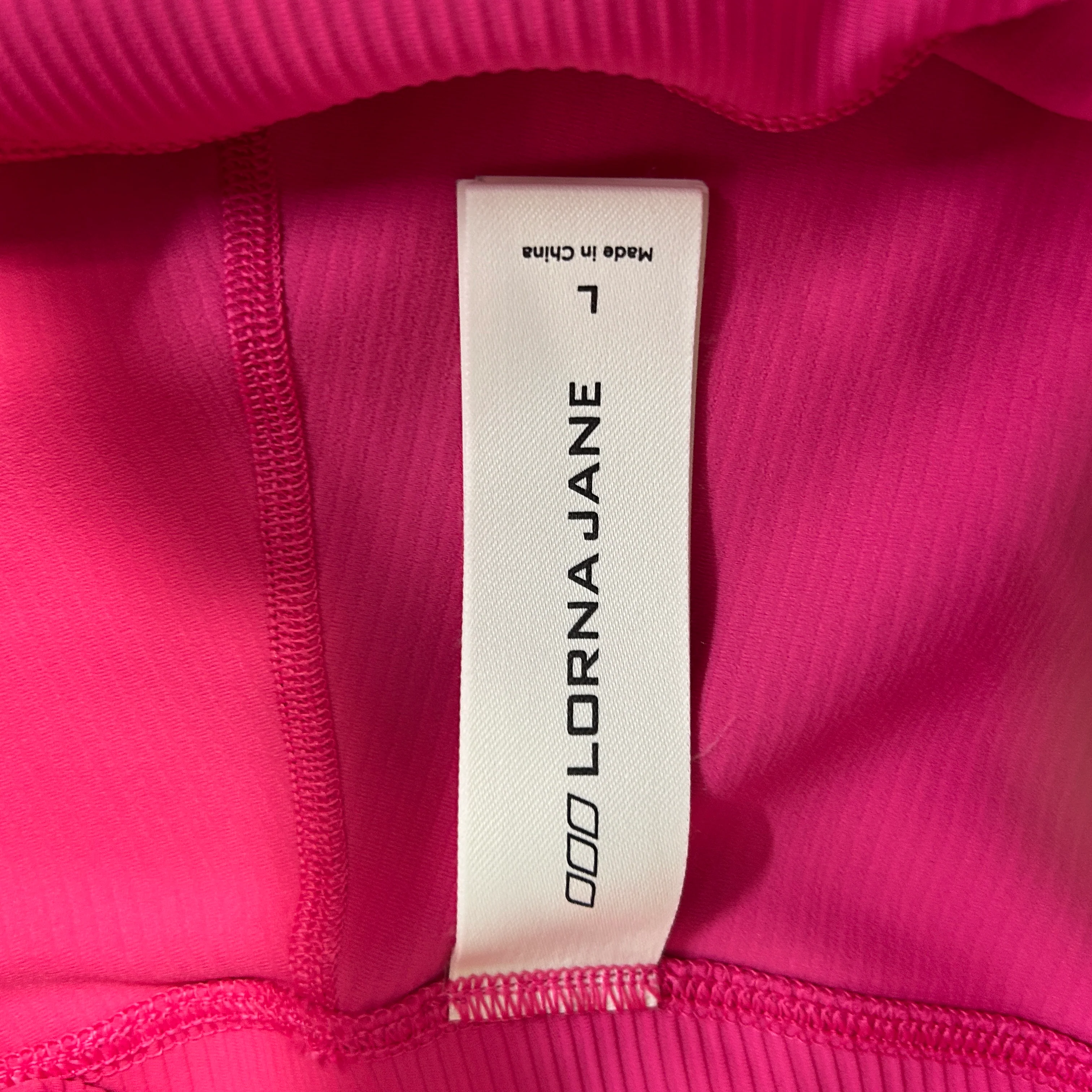 Lorna Jane Pink Ribbed Activewear Leggings - Size L - Image 5