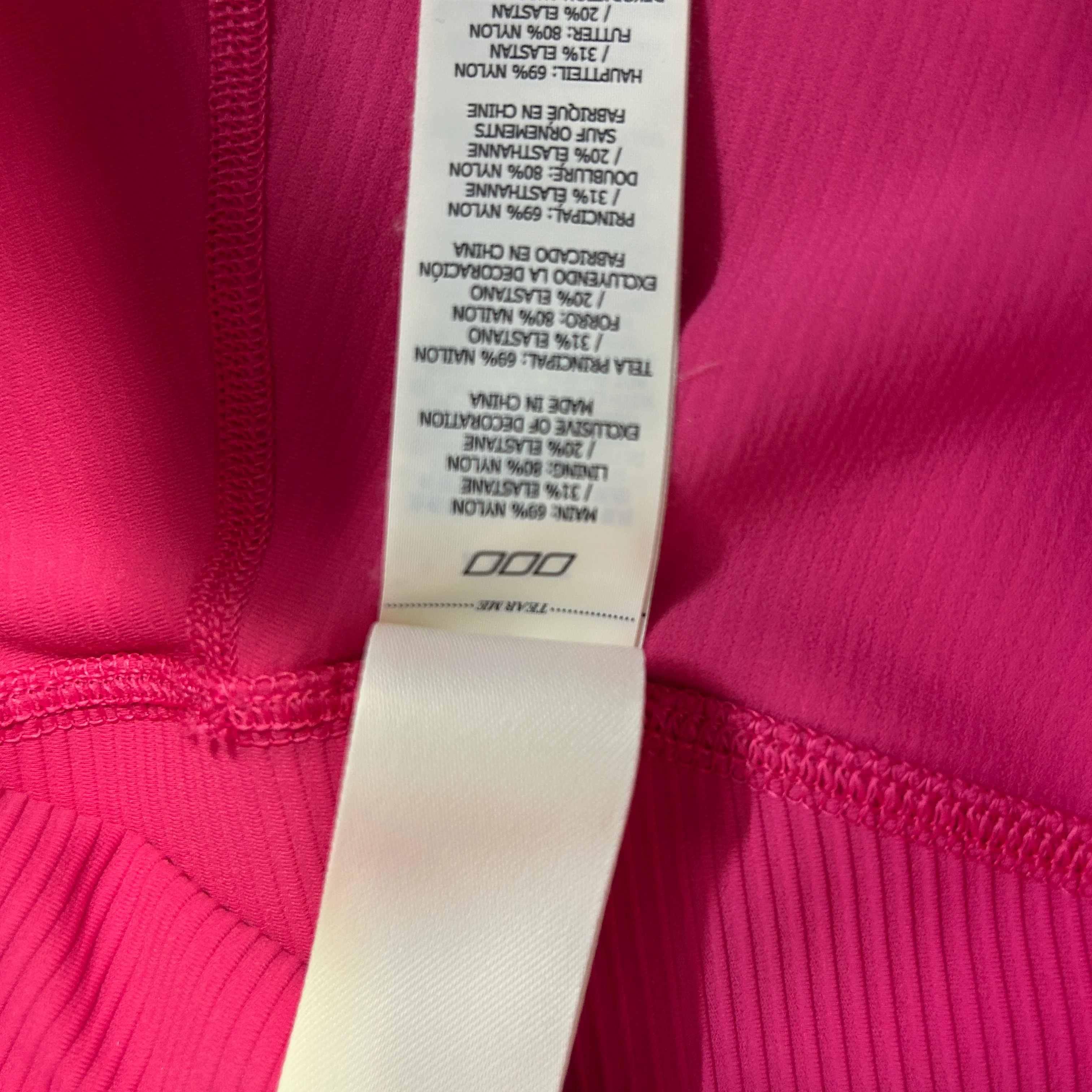 Lorna Jane Pink Ribbed Activewear Leggings - Size L - Image 6