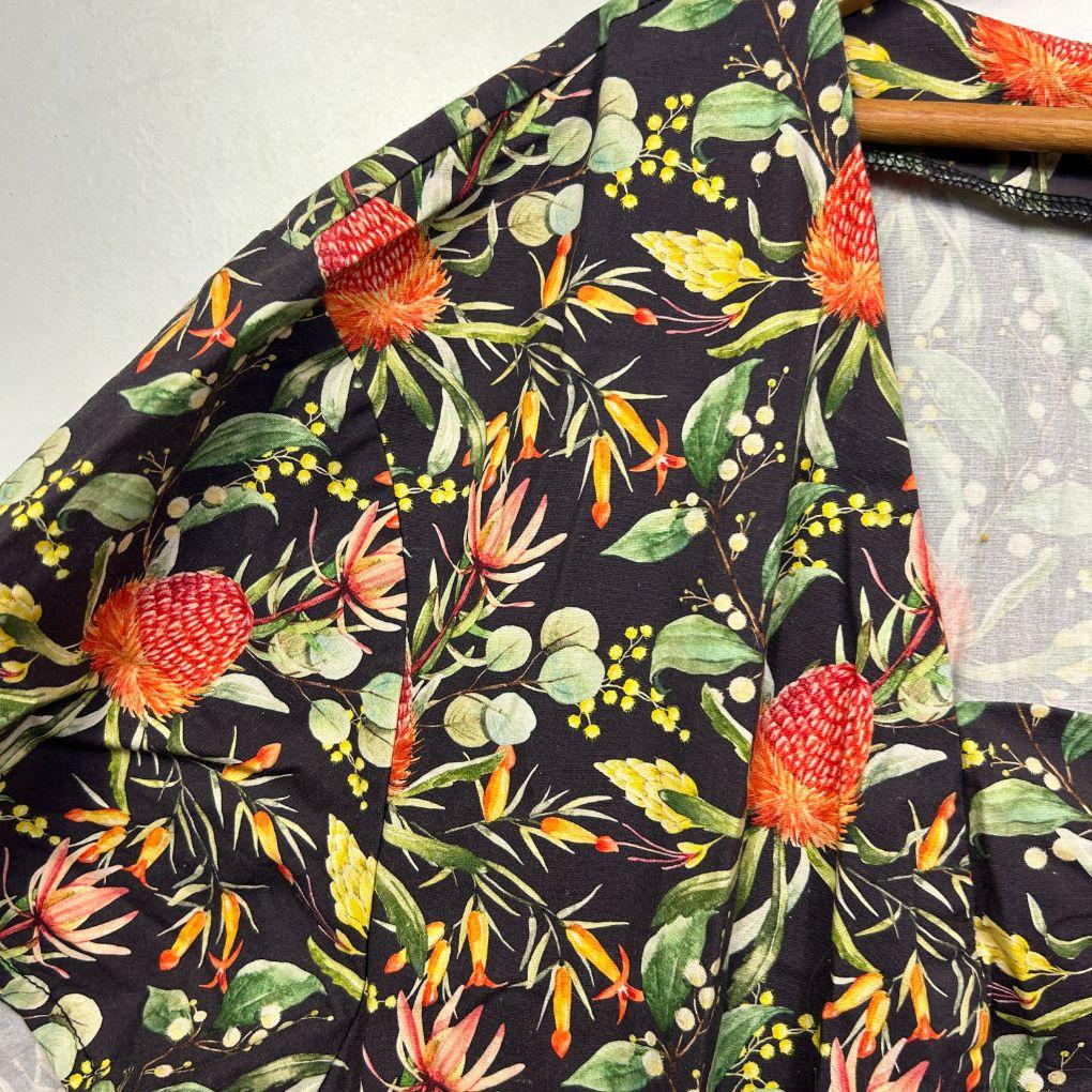 Love Daphne Sweetheart Dark Floral Cotton Dress - Size 5XL - Image 4