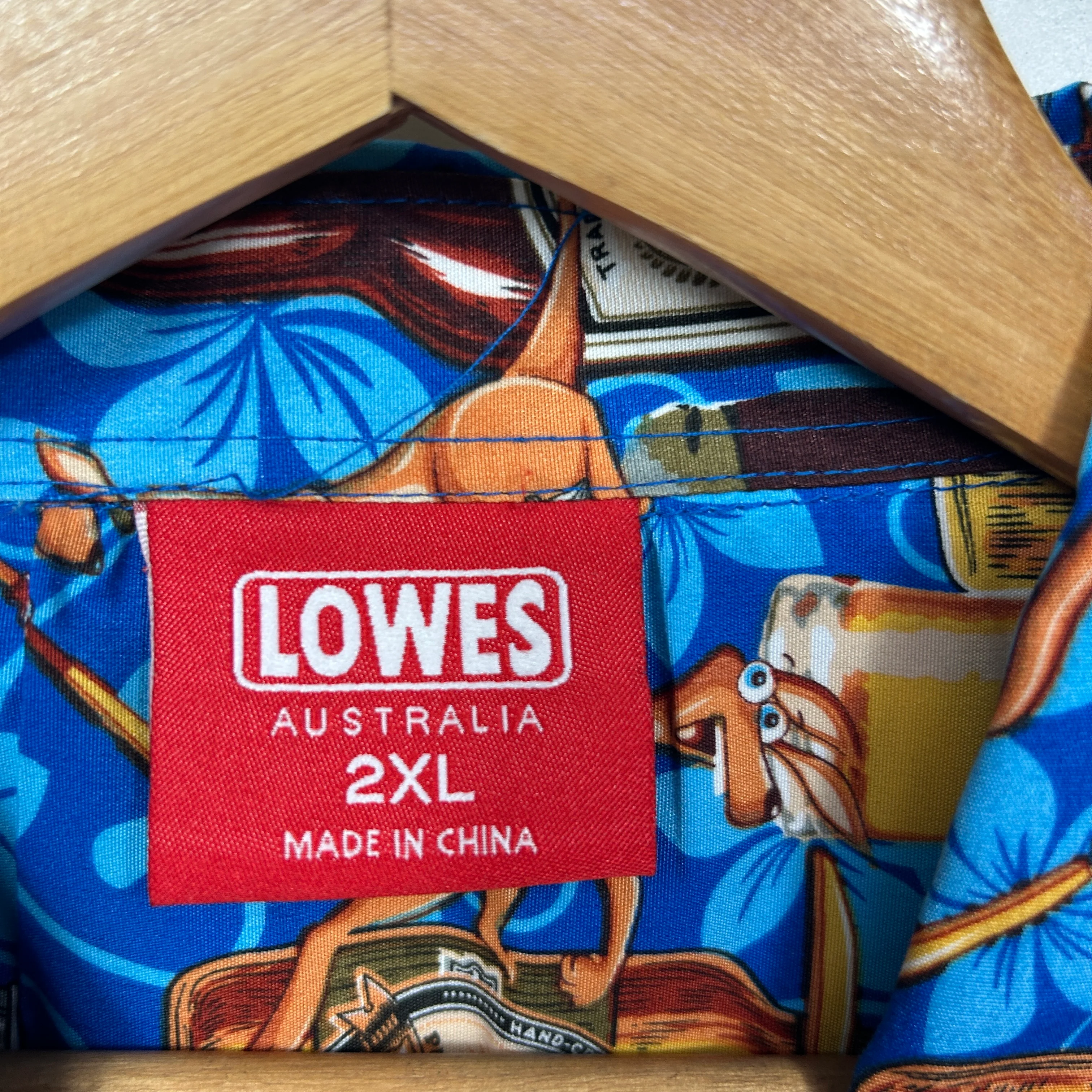 Lowes Blue Beer Aussie Short Sleeve Shirt - Size 2XL - Image 3