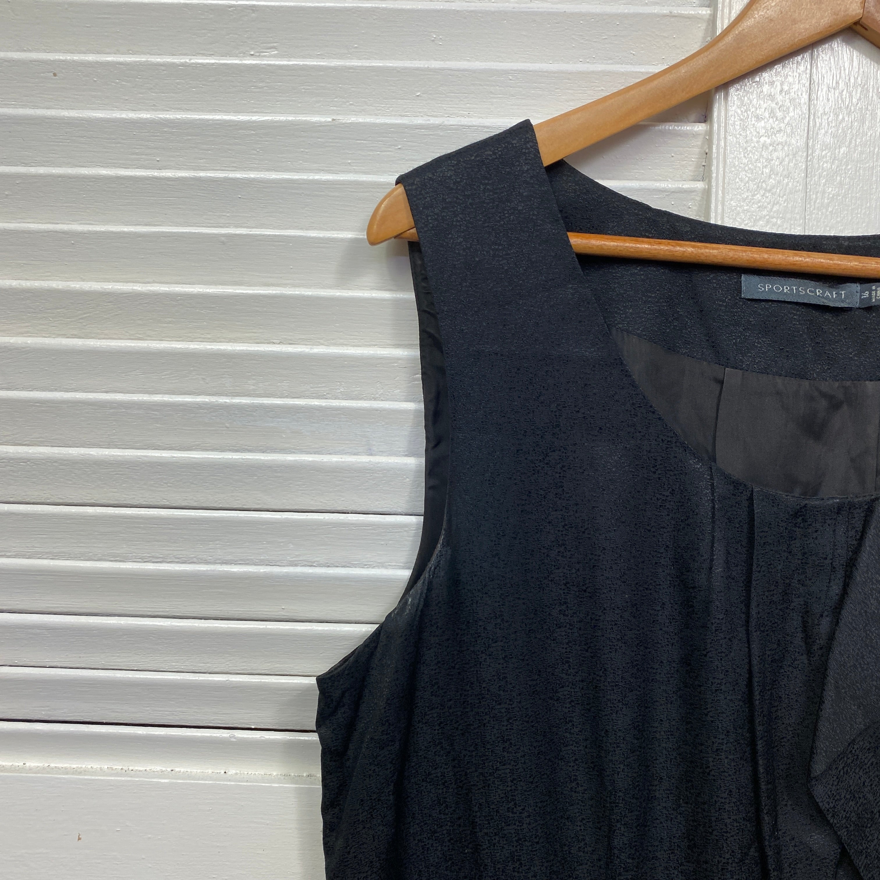 Sportscraft Dress Size 16 Grey Pencil Office Lined - Image 4