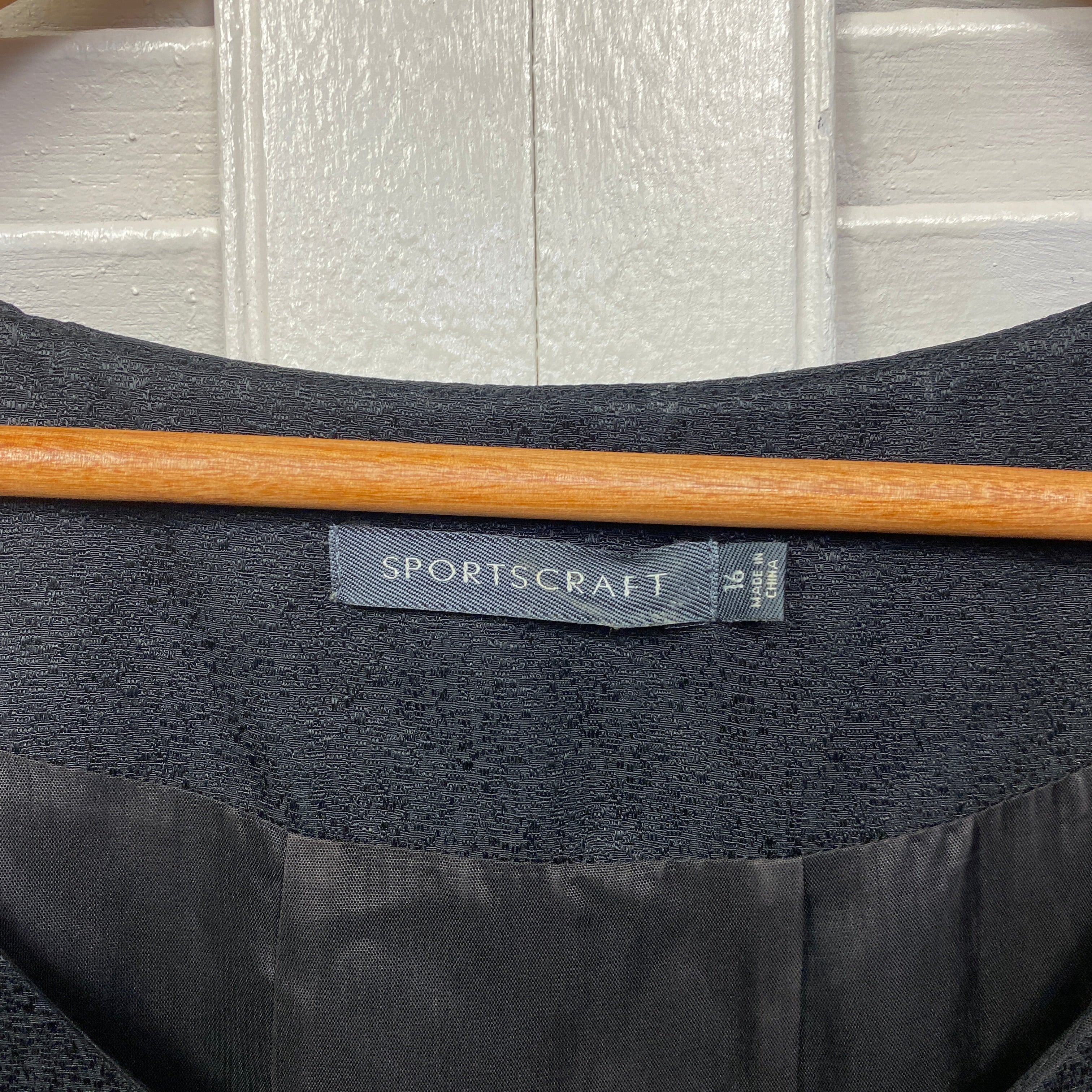 Sportscraft Dress Size 16 Grey Pencil Office Lined - Image 5