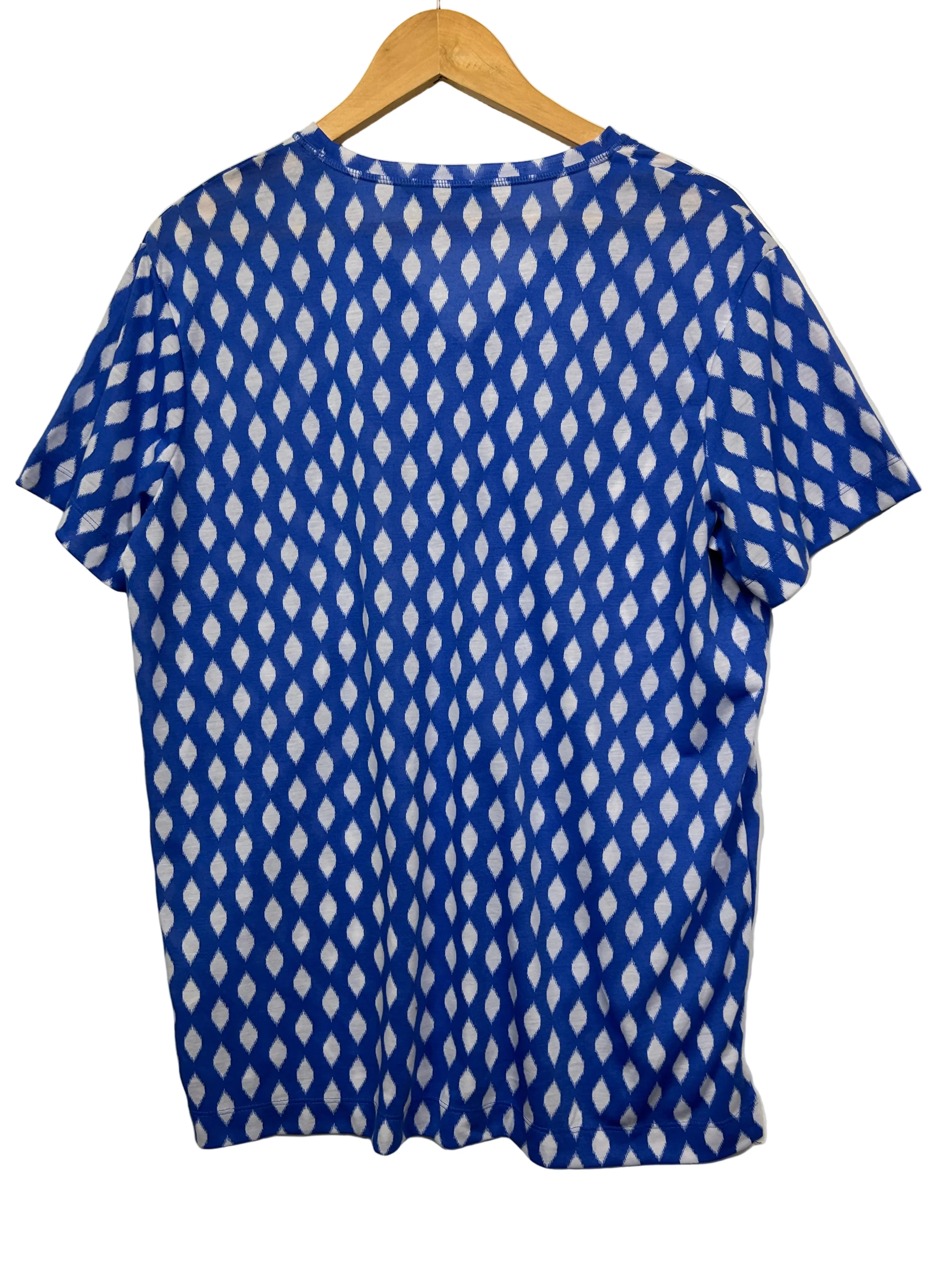 M&S Collection Blue and White Ikat Print Top - Size 16 - Image 2