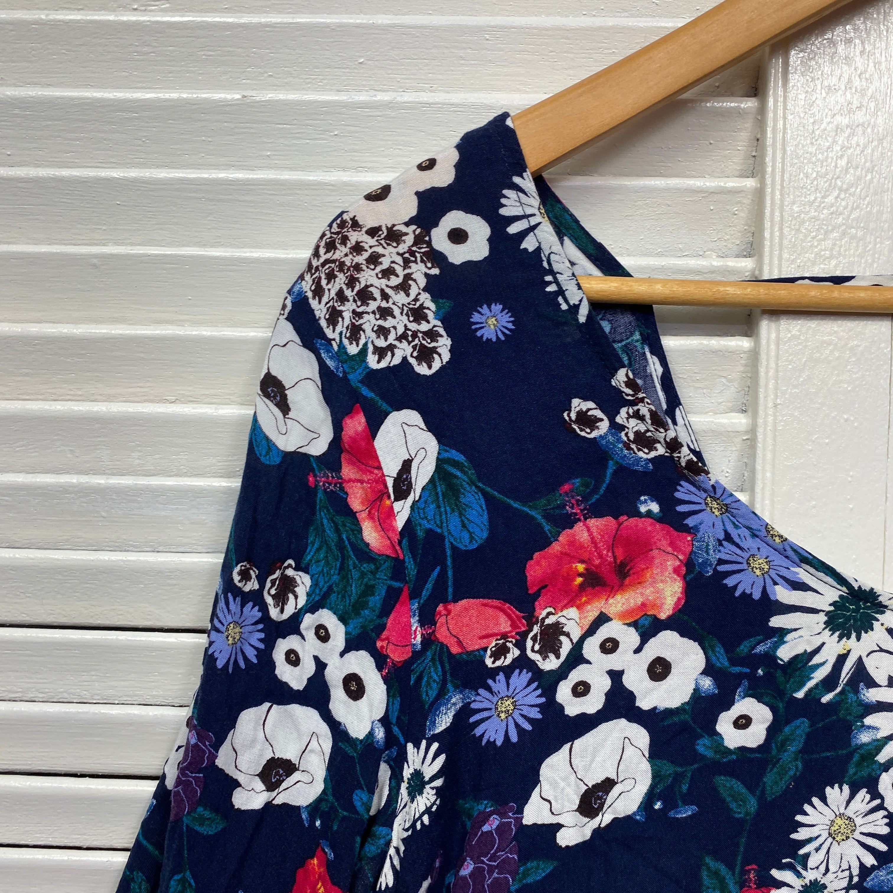 Mambo Top Size 14 Floral Long Sleeve Viscose - Image 3