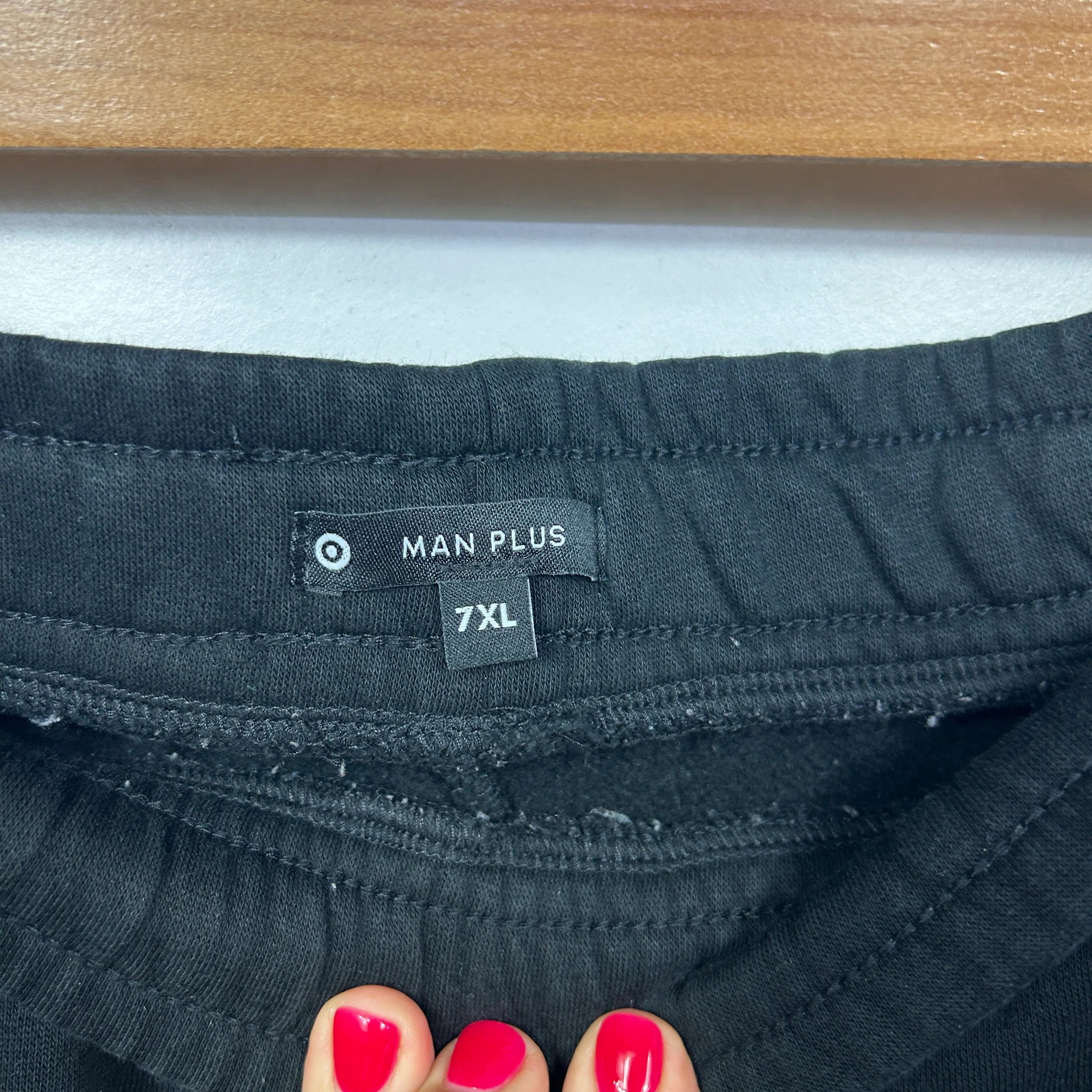 Target Man Plus Black Mens Track Sweat Pants - Size 7XL - Image 4