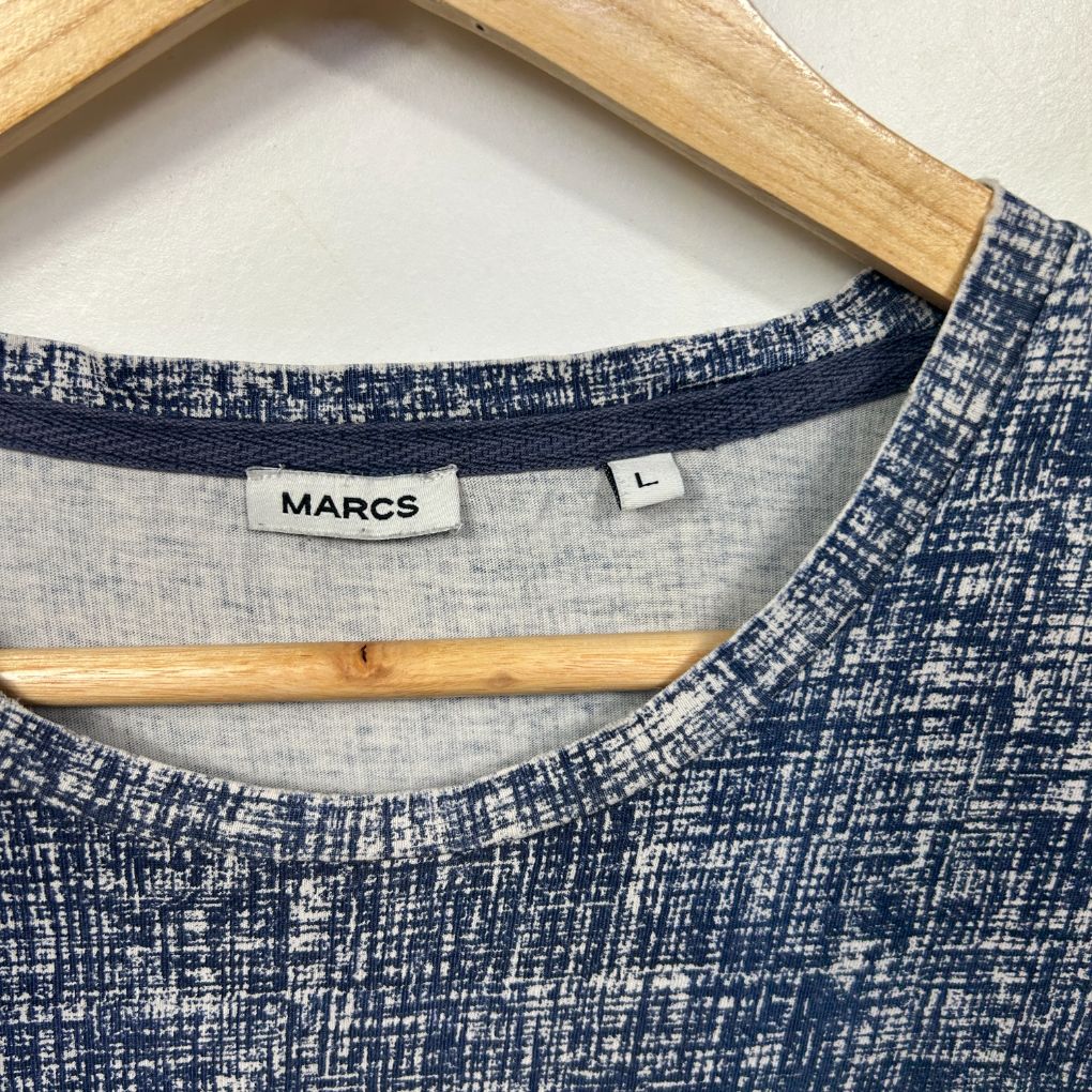 Marcs Navy Cotton Tee - Size L - Image 3