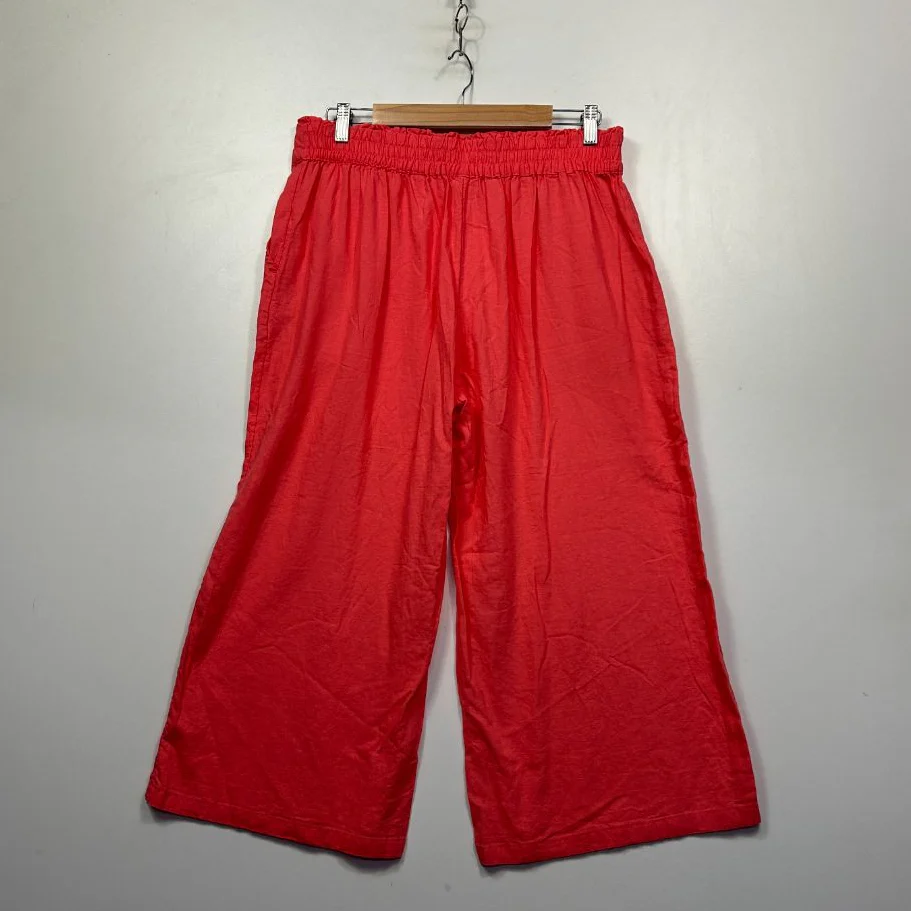 & me Coral Linen Wide Leg Pants - Size 14 - Image 5