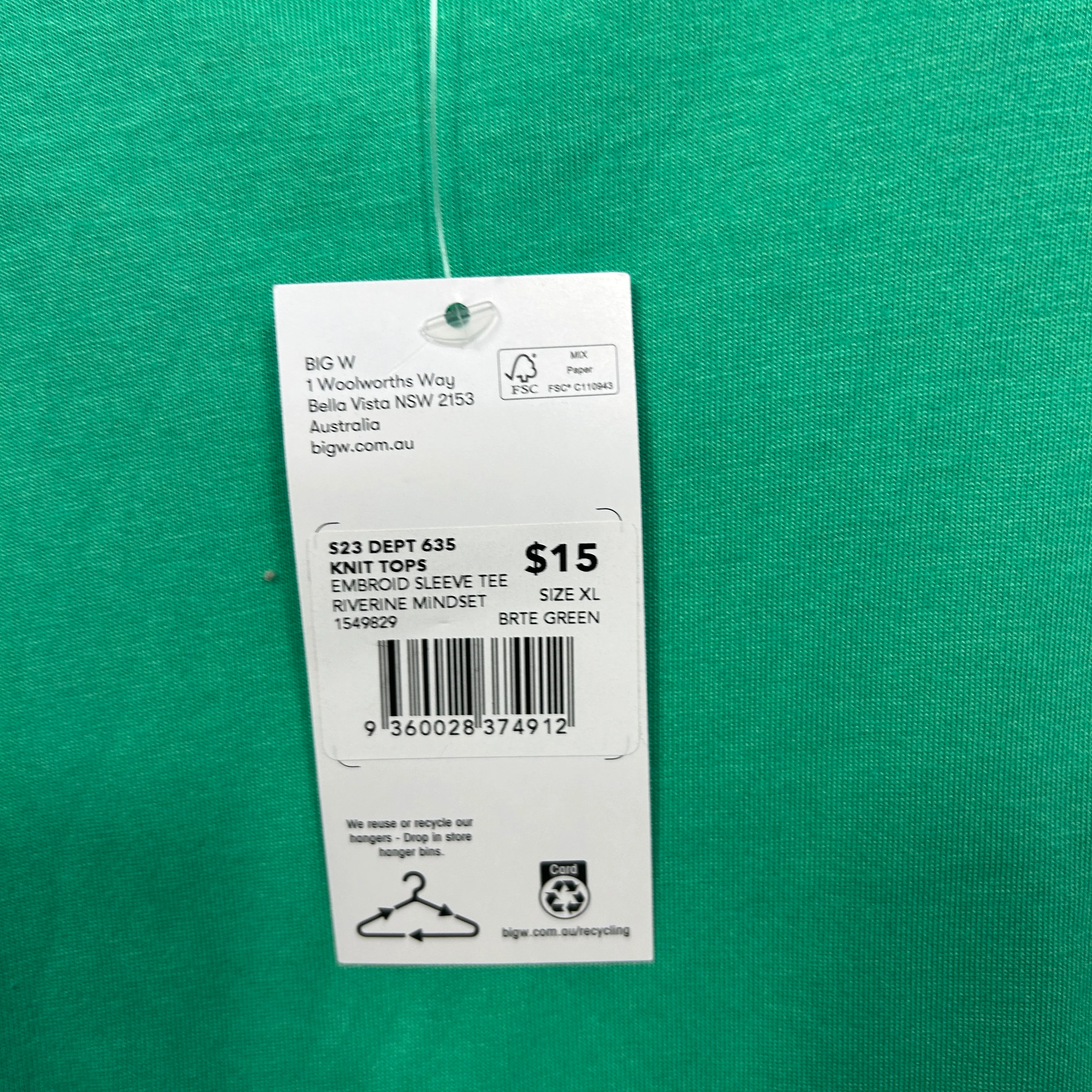 &me Green Embroidered Sleeve Top - Size XL - Image 4