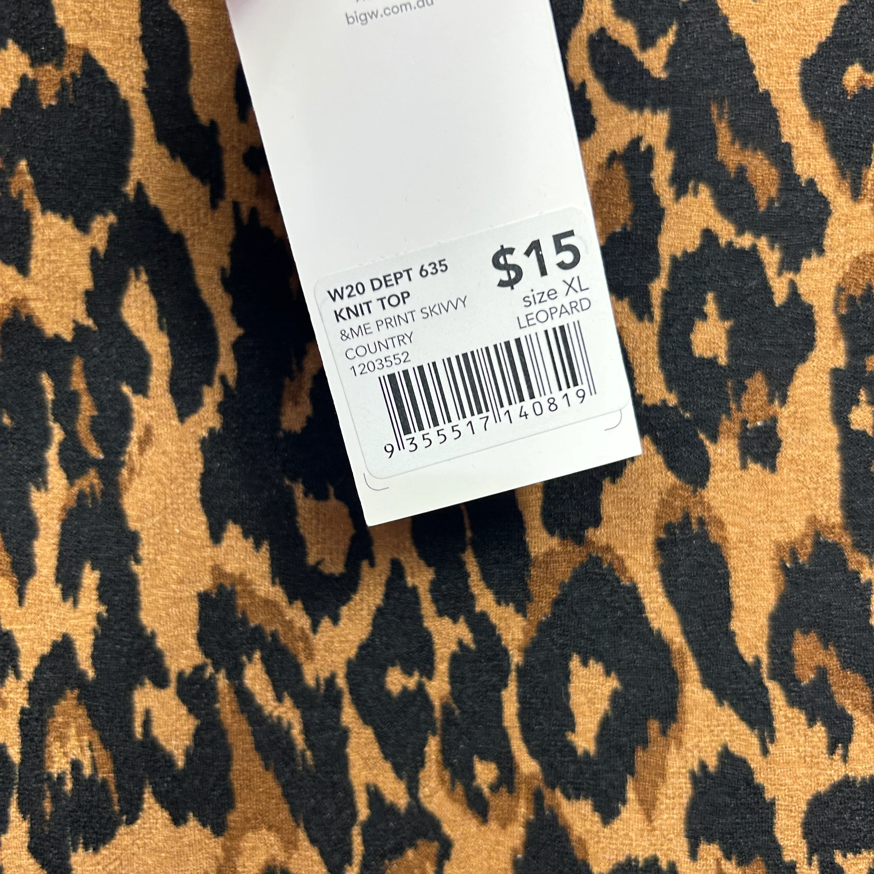 & me Leopard Print Top - Size XL - Image 5
