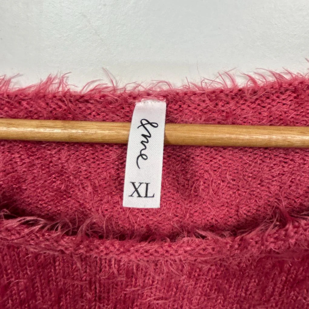 & me Pink Fluffy Knit Sweater - Size XL - Image 2