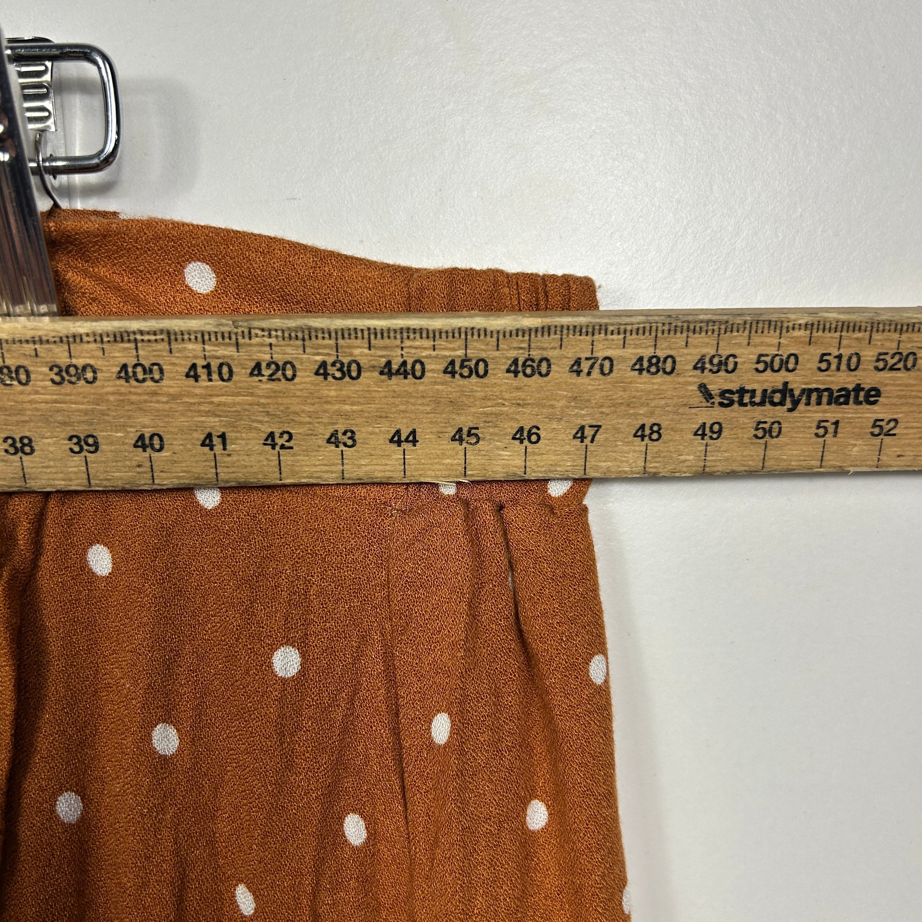 &me Rust Polka Dot Faux Wrap Skirt - Size 16 - Image 5