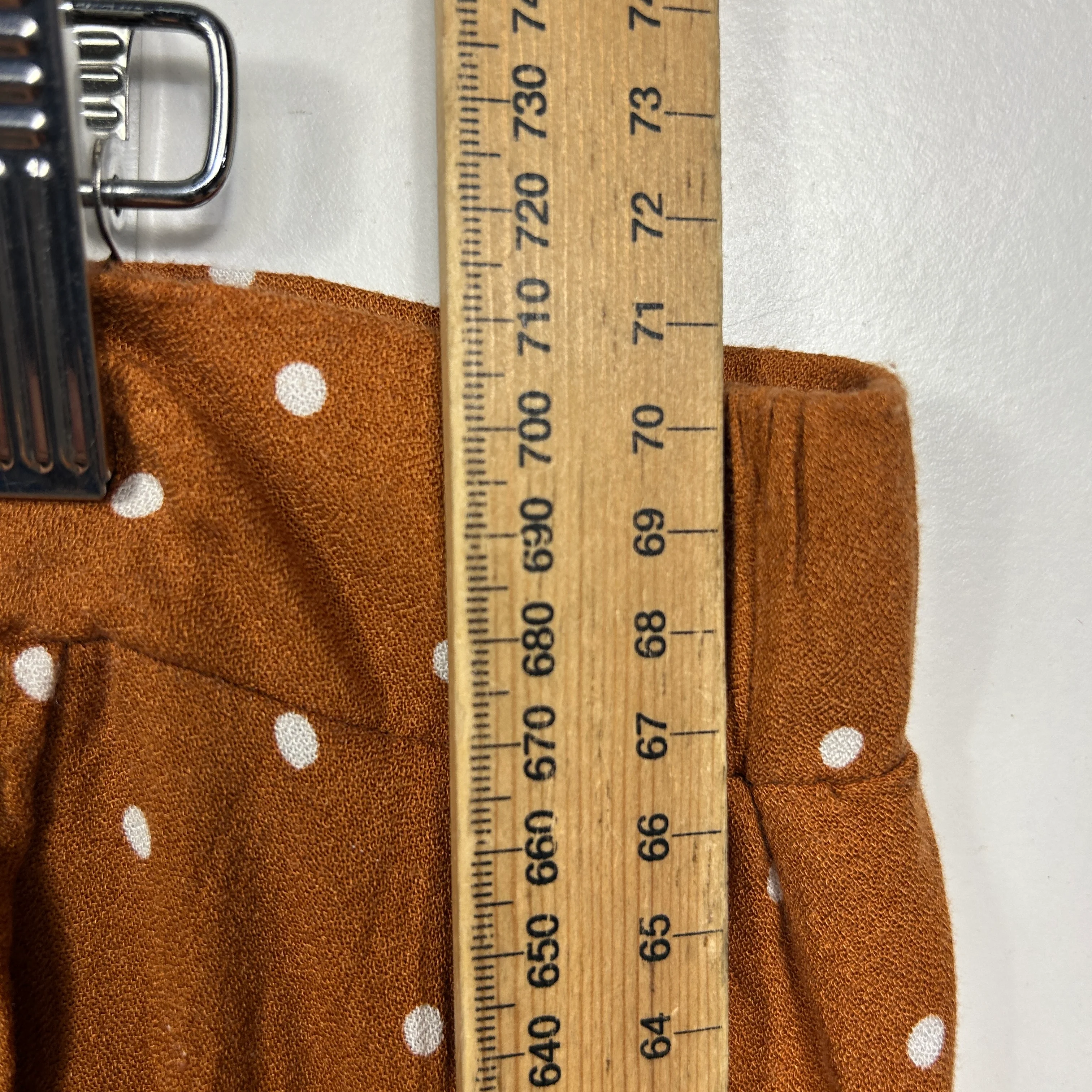 &me Rust Polka Dot Faux Wrap Skirt - Size 16 - Image 6