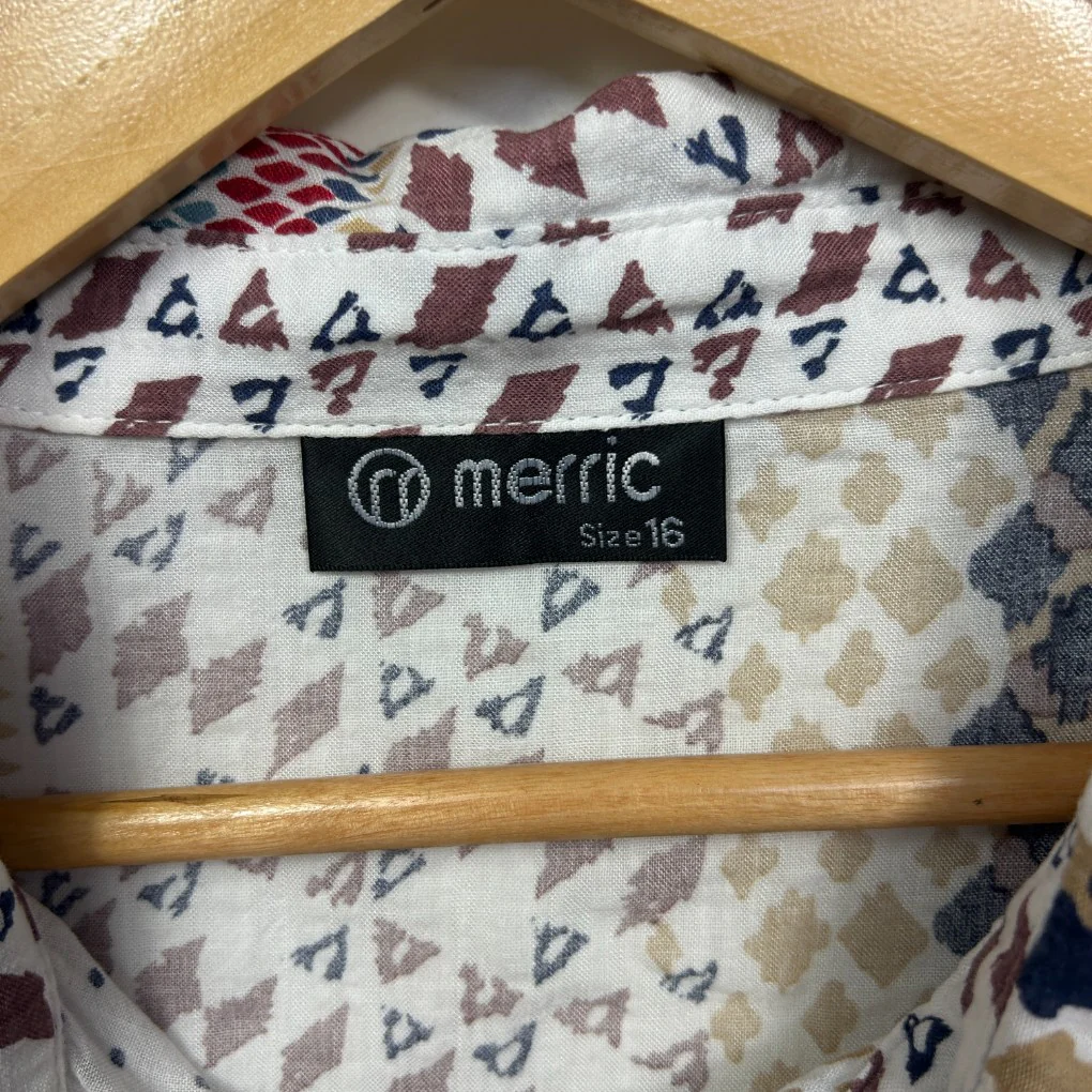 Merric Multicoloured Button Up Shirt - Size 16 - Image 2