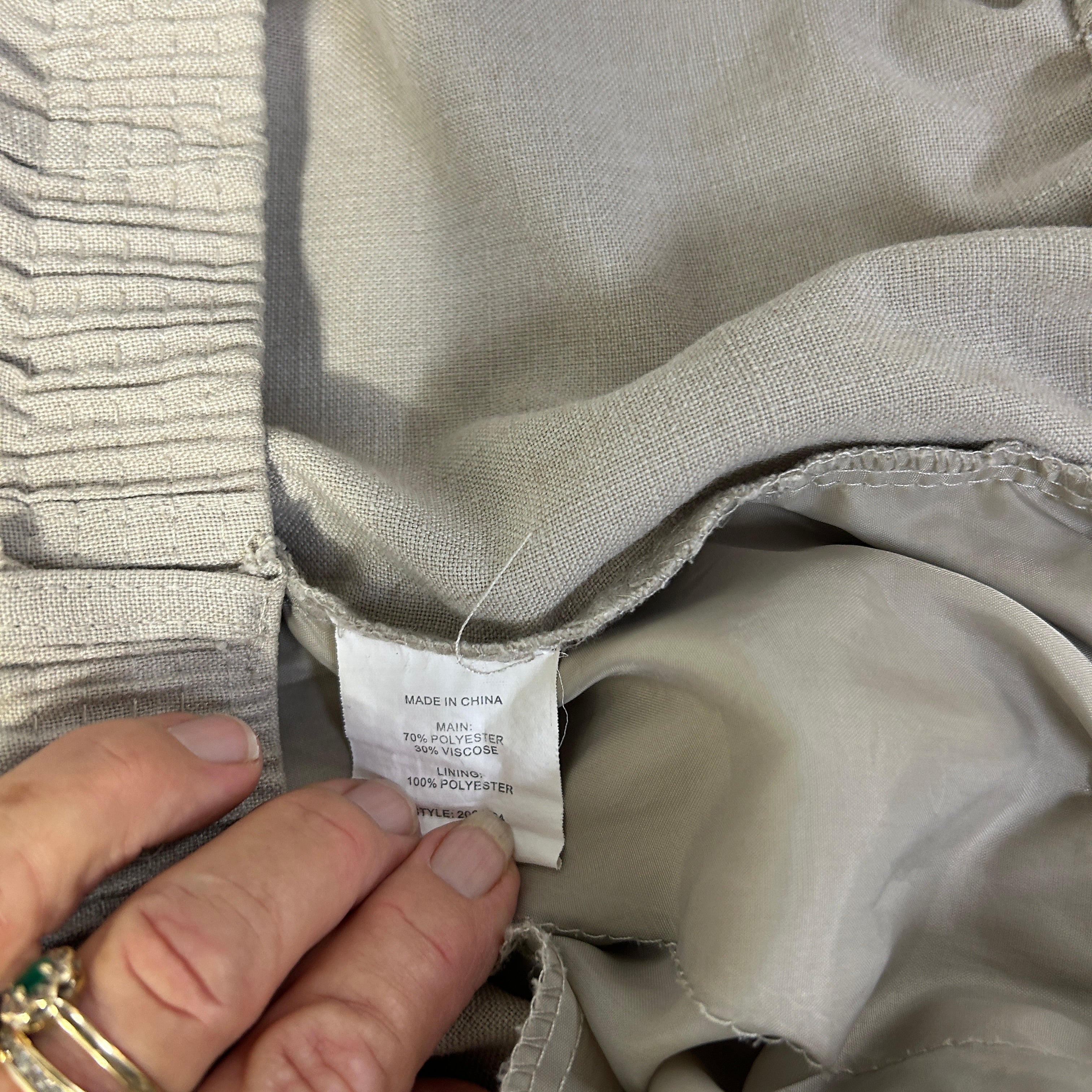Millers Beige Linen Shorts - Size 16 - Image 3