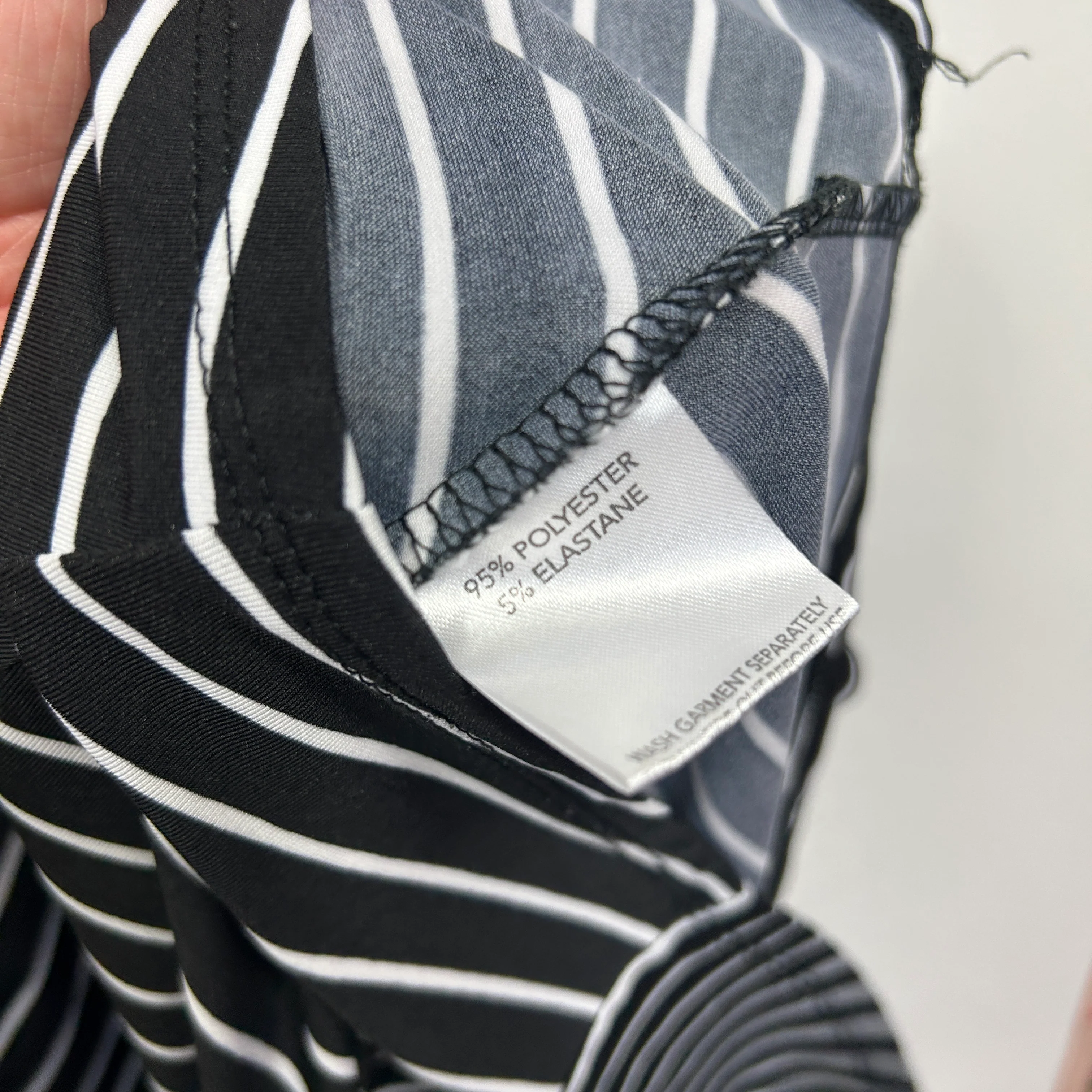 Millers Black White Striped Asymmetric Dress - Size 14 - Image 4
