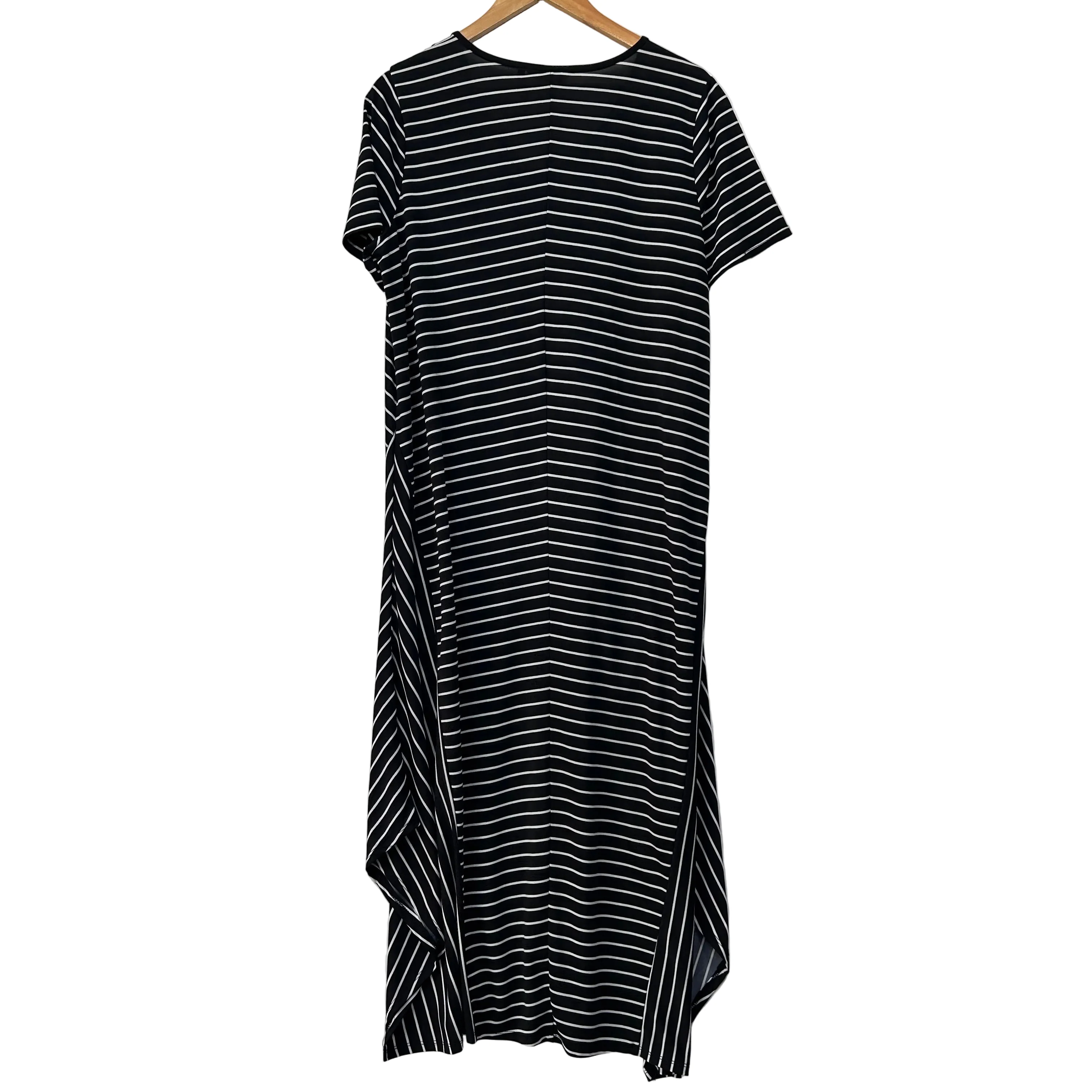 Millers Black White Striped Asymmetric Dress - Size 14 - Image 5