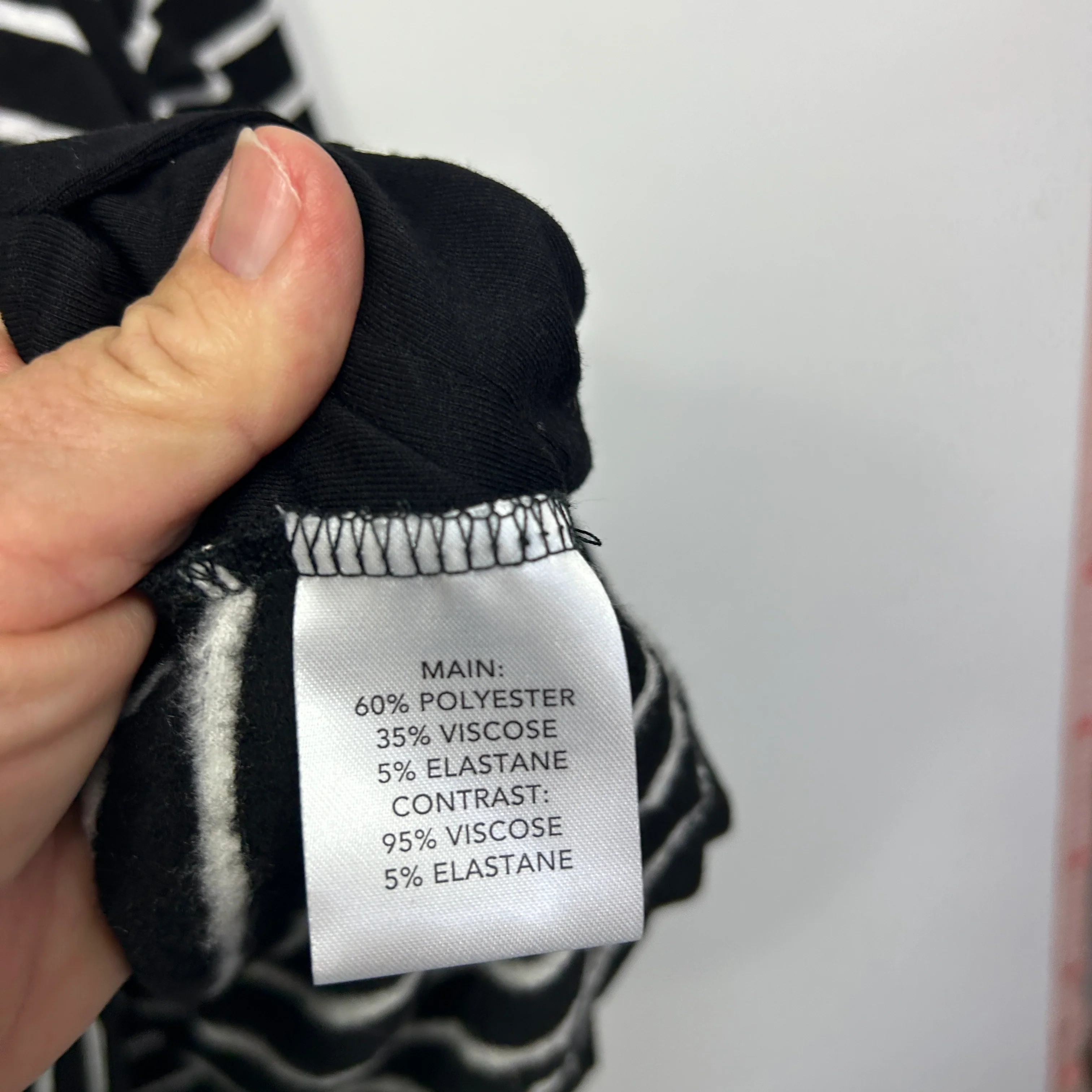 Millers Black White Striped Cowl Neck Tunic Top - Size 22 - Image 4