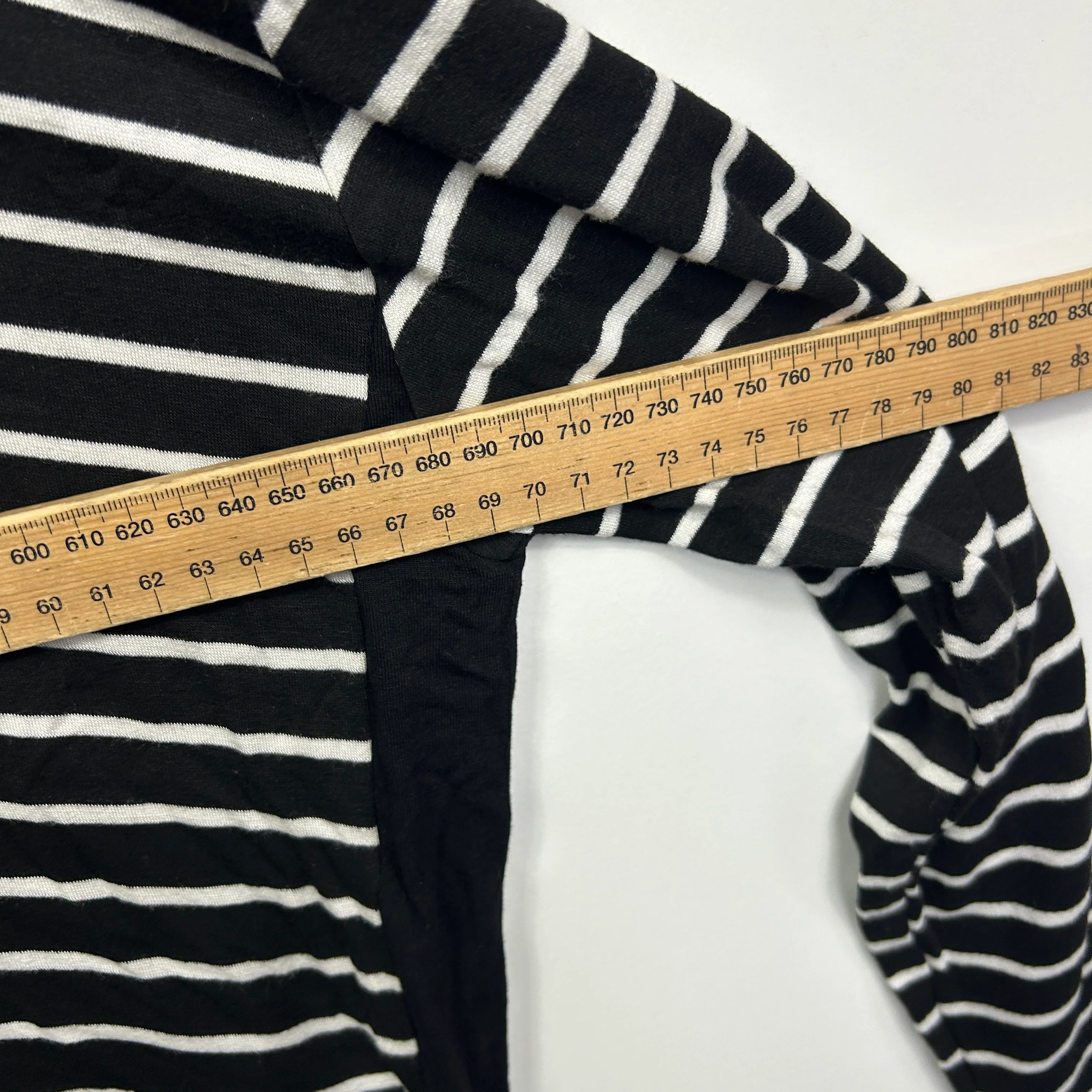 Millers Black White Striped Cowl Neck Tunic Top - Size 22 - Image 5