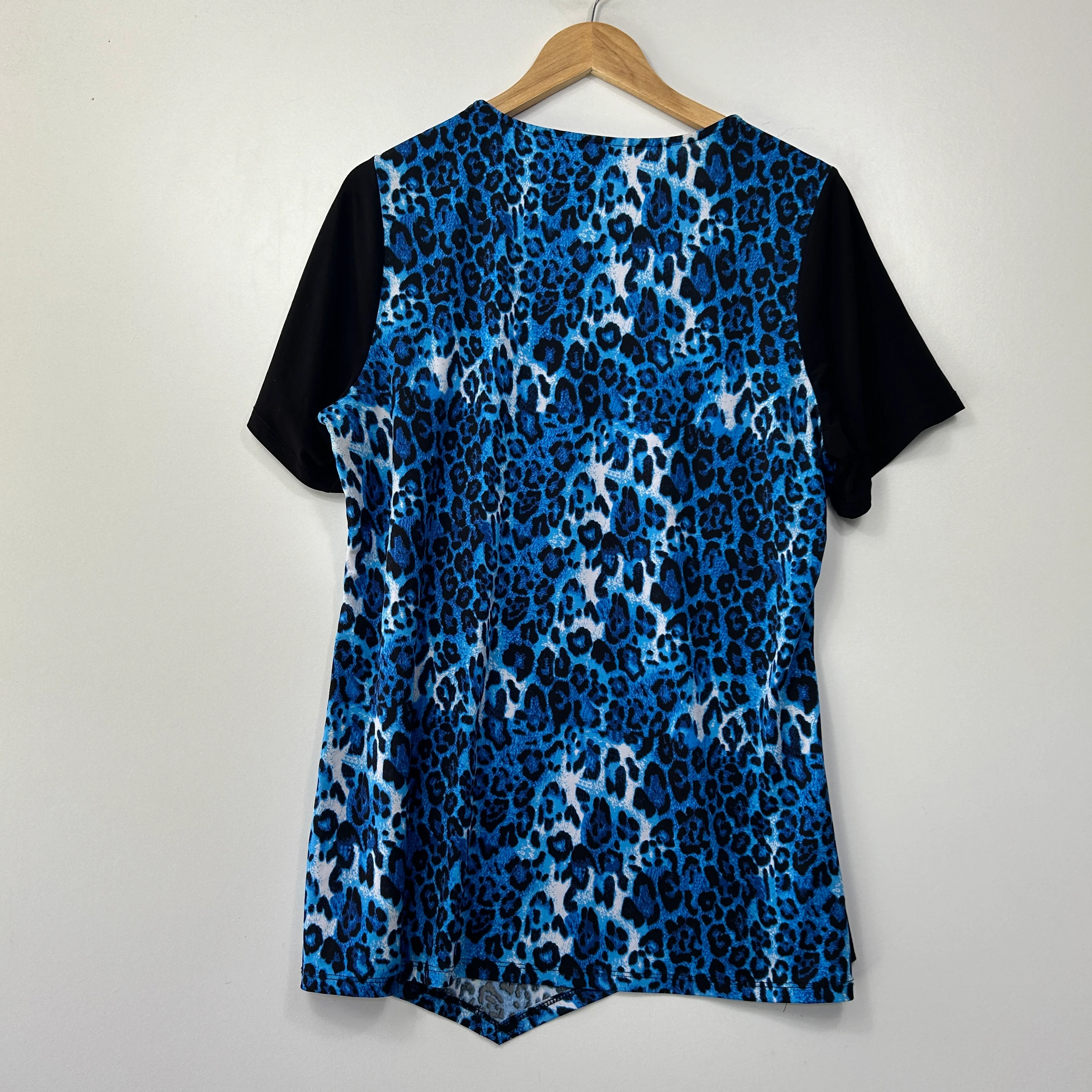 Millers Blue Black Leopard Print Top - Size 16 - Image 4
