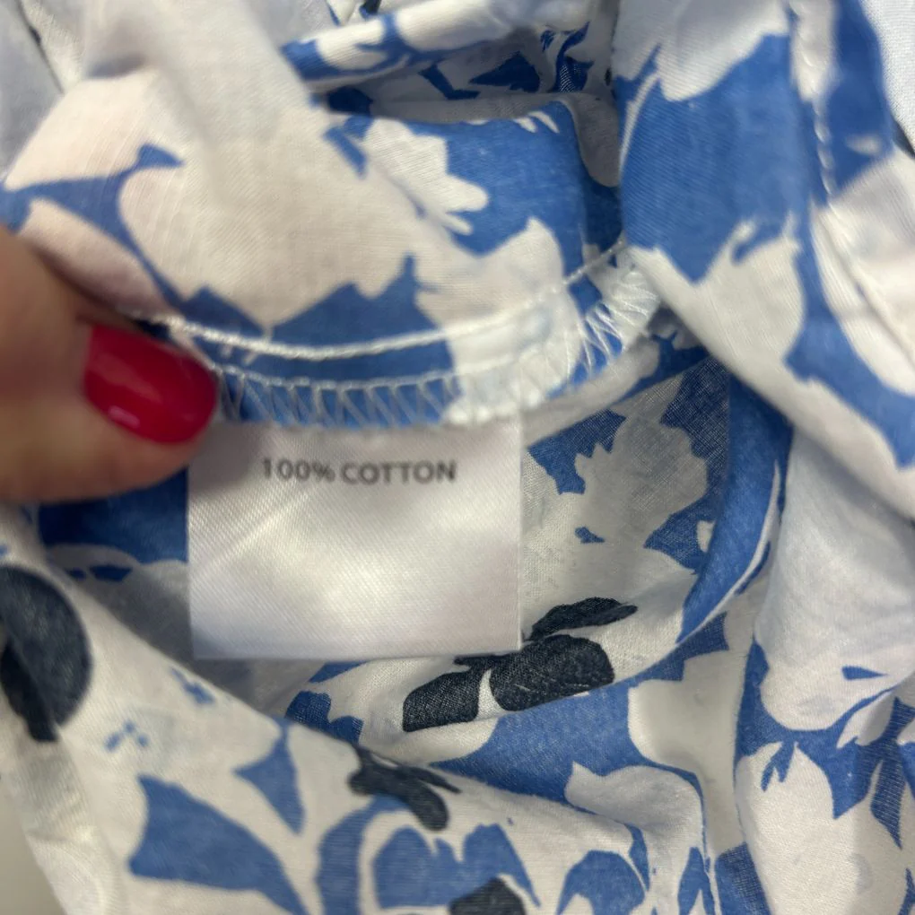 Millers Blue Cotton Floral Shirt - Size 14 - Image 5