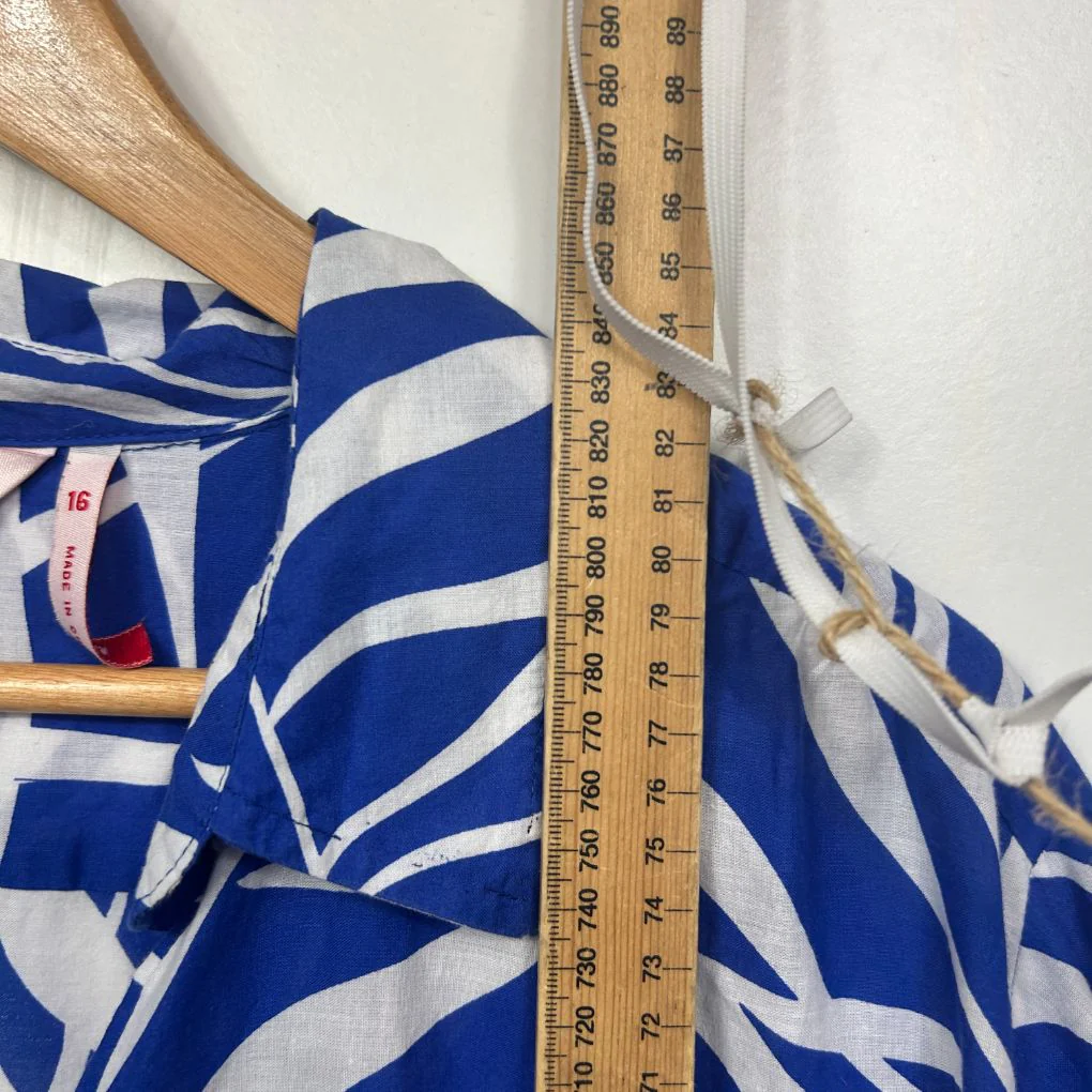 Millers Blue Leaf Print Shirt - Size 16 (Fault) - Image 8