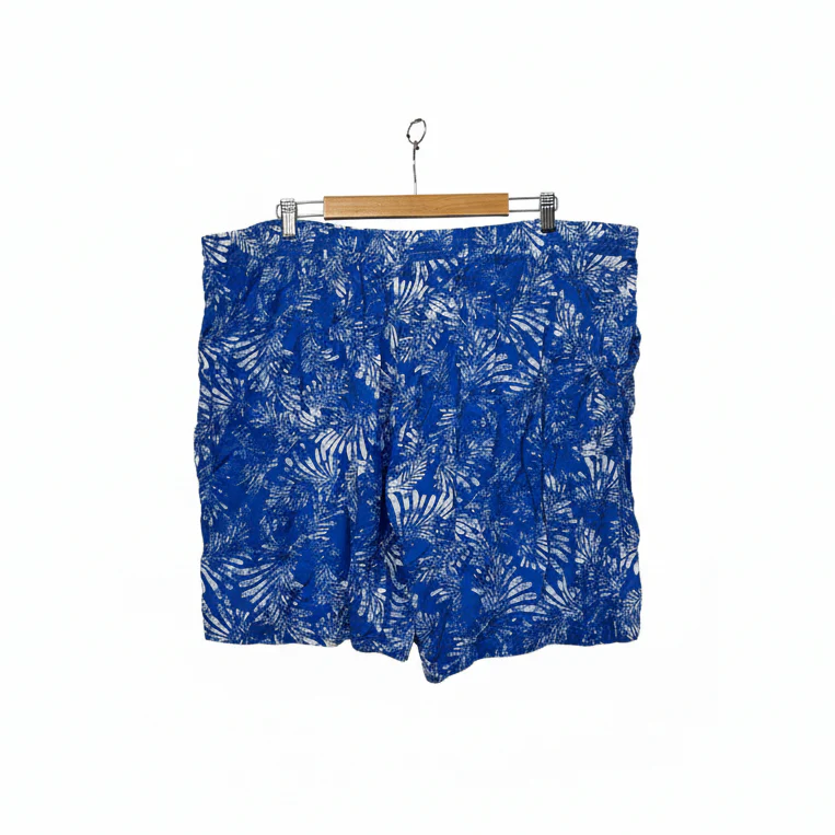 Millers Blue Floral Print Viscose Shorts - Size 22 - Image 2