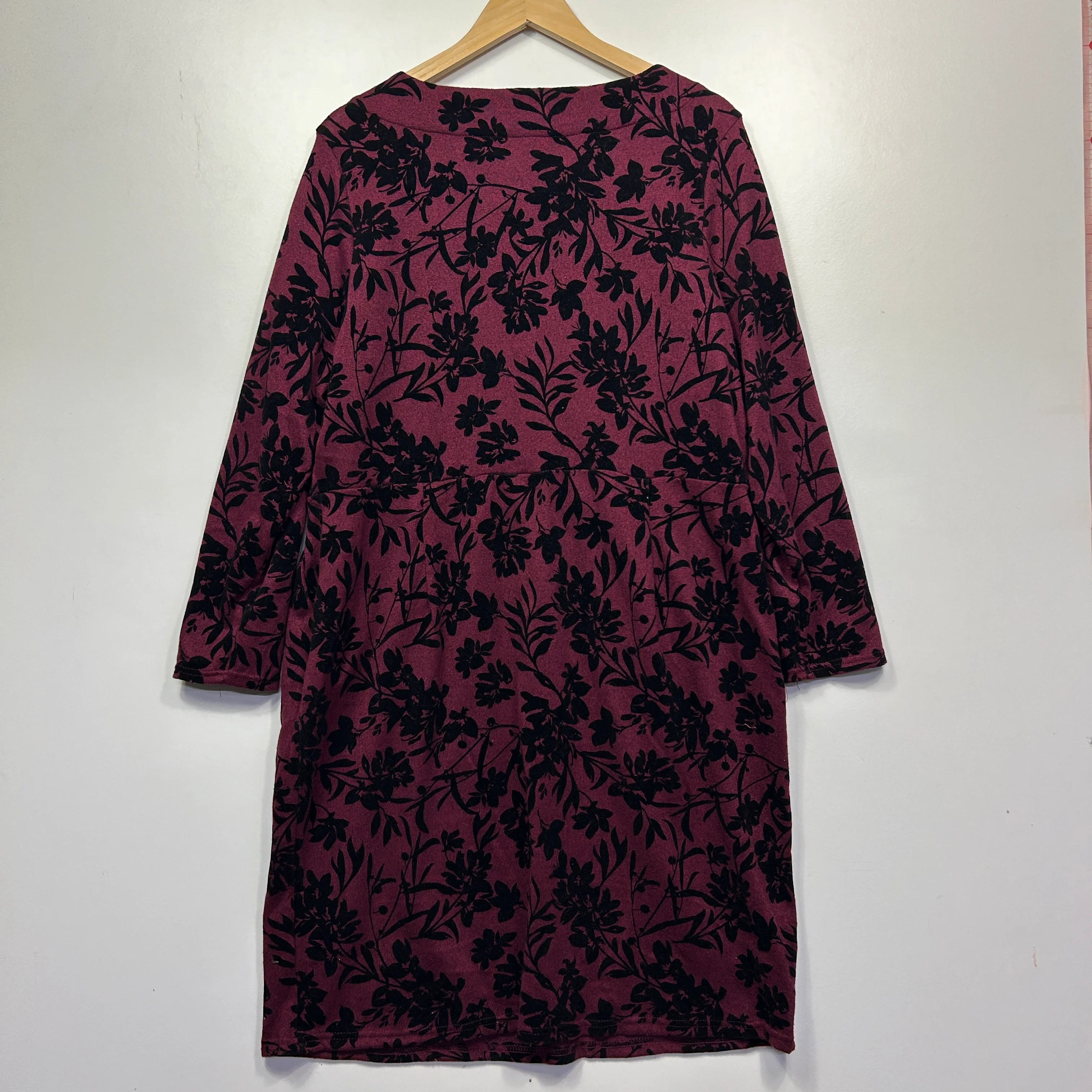 Millers Burgundy Floral Dress - Size 18 - Image 2