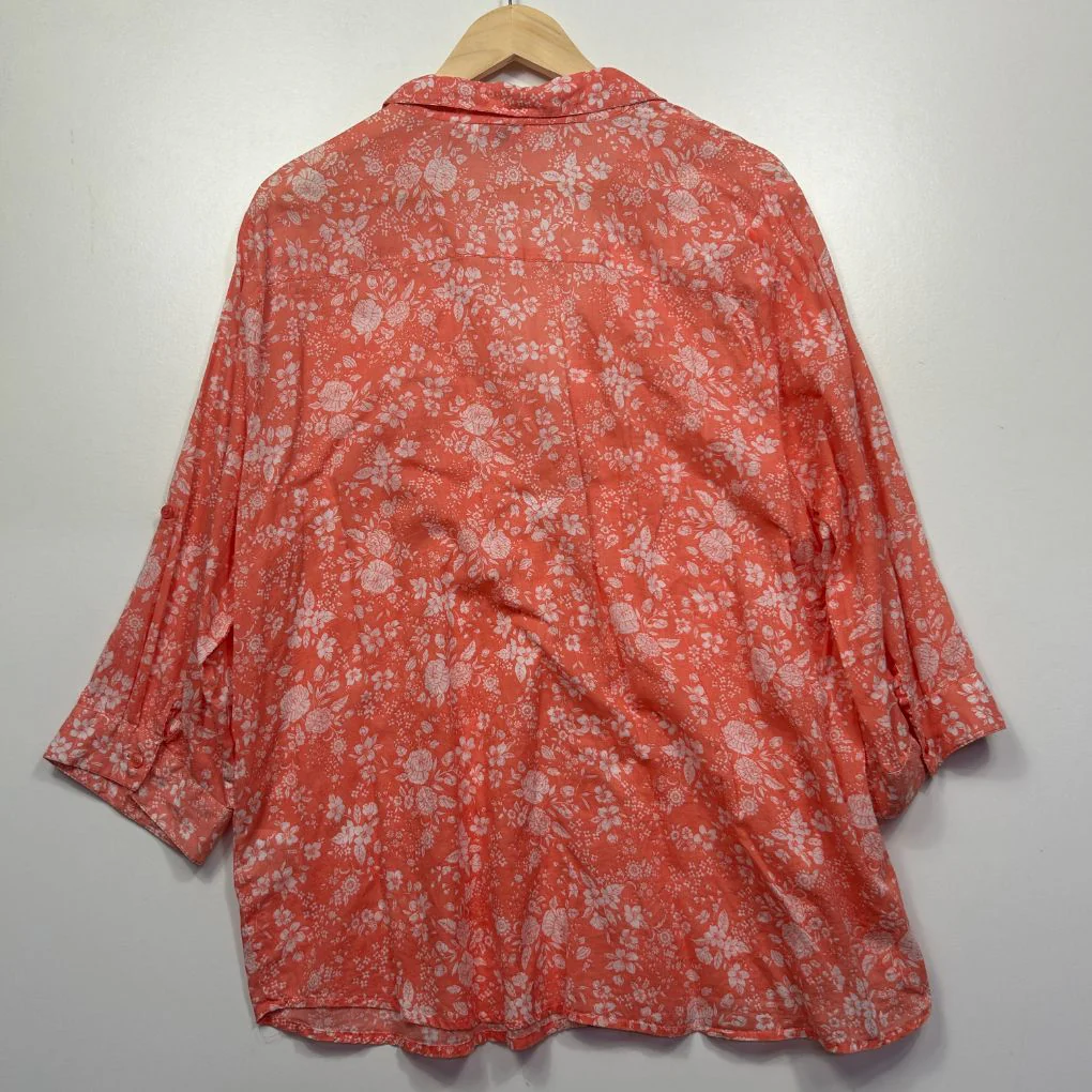 Millers Coral Floral Cotton Shirt - Size 20 - Image 4