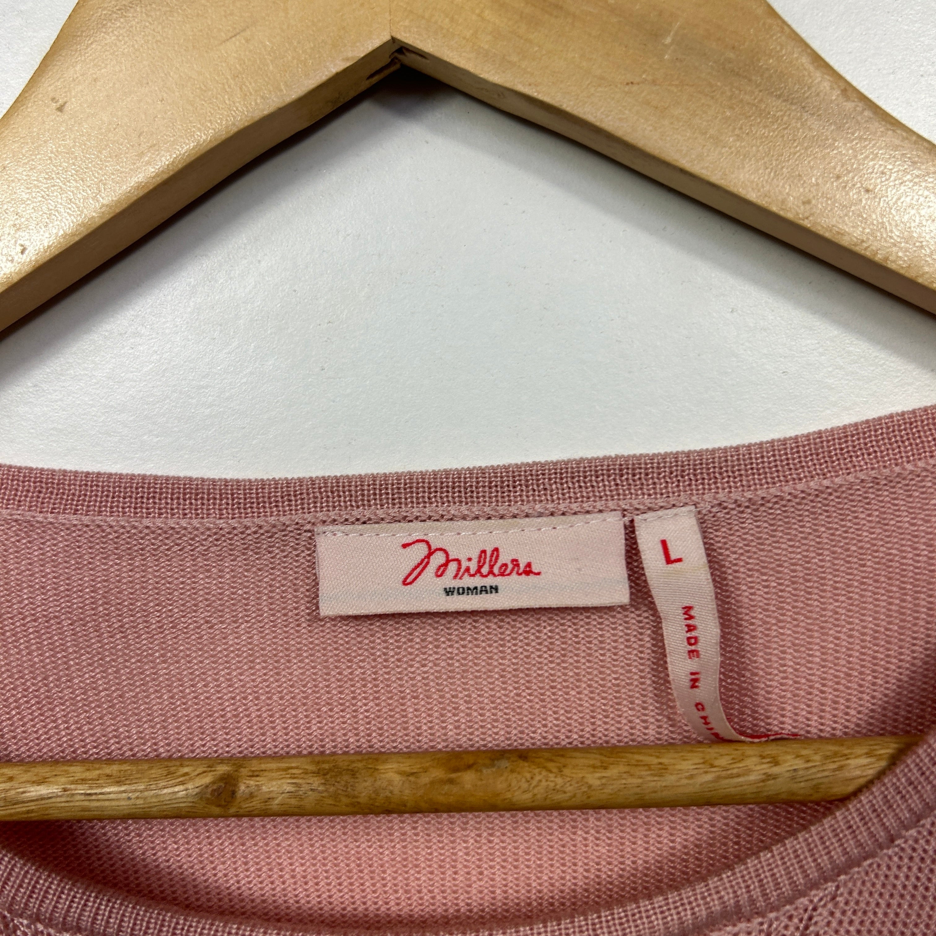 Millers Dusty Pink Knit Top - Size L - Image 2