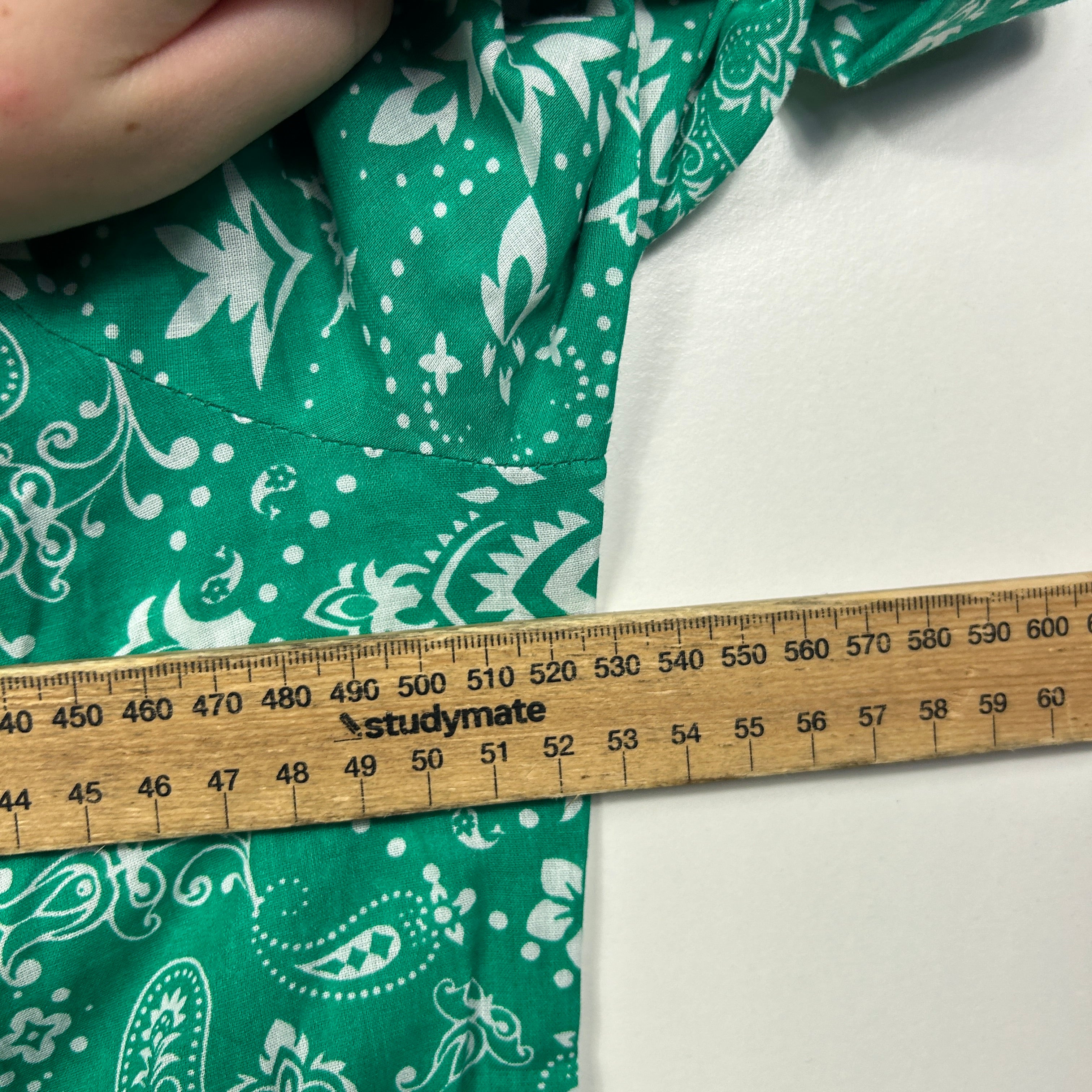 Millers Green Paisley Print Shirt -  Size 16 - Image 6