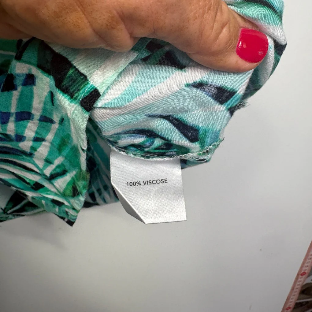 Millers Green Palm Leaf Print Sleeveless Blouse - Size 18 - Image 4