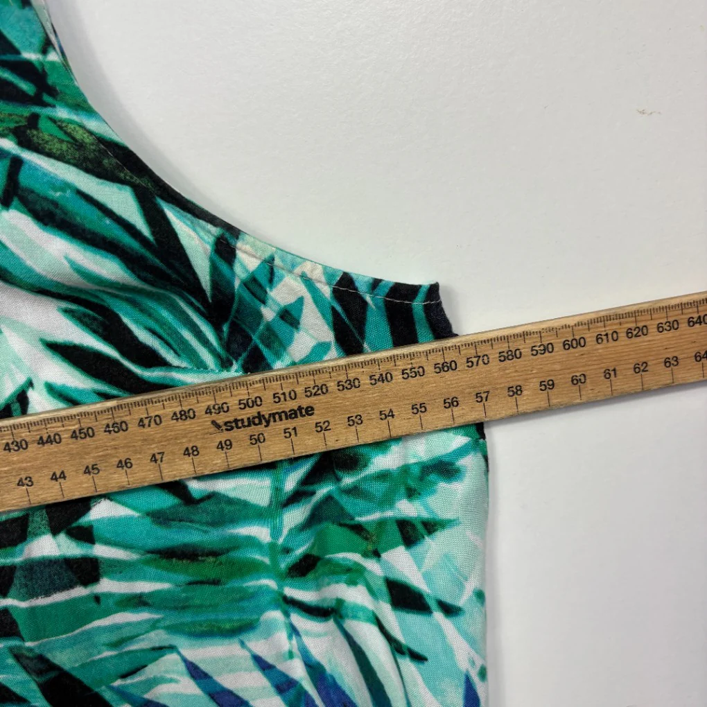Millers Green Palm Leaf Print Sleeveless Blouse - Size 18 - Image 6