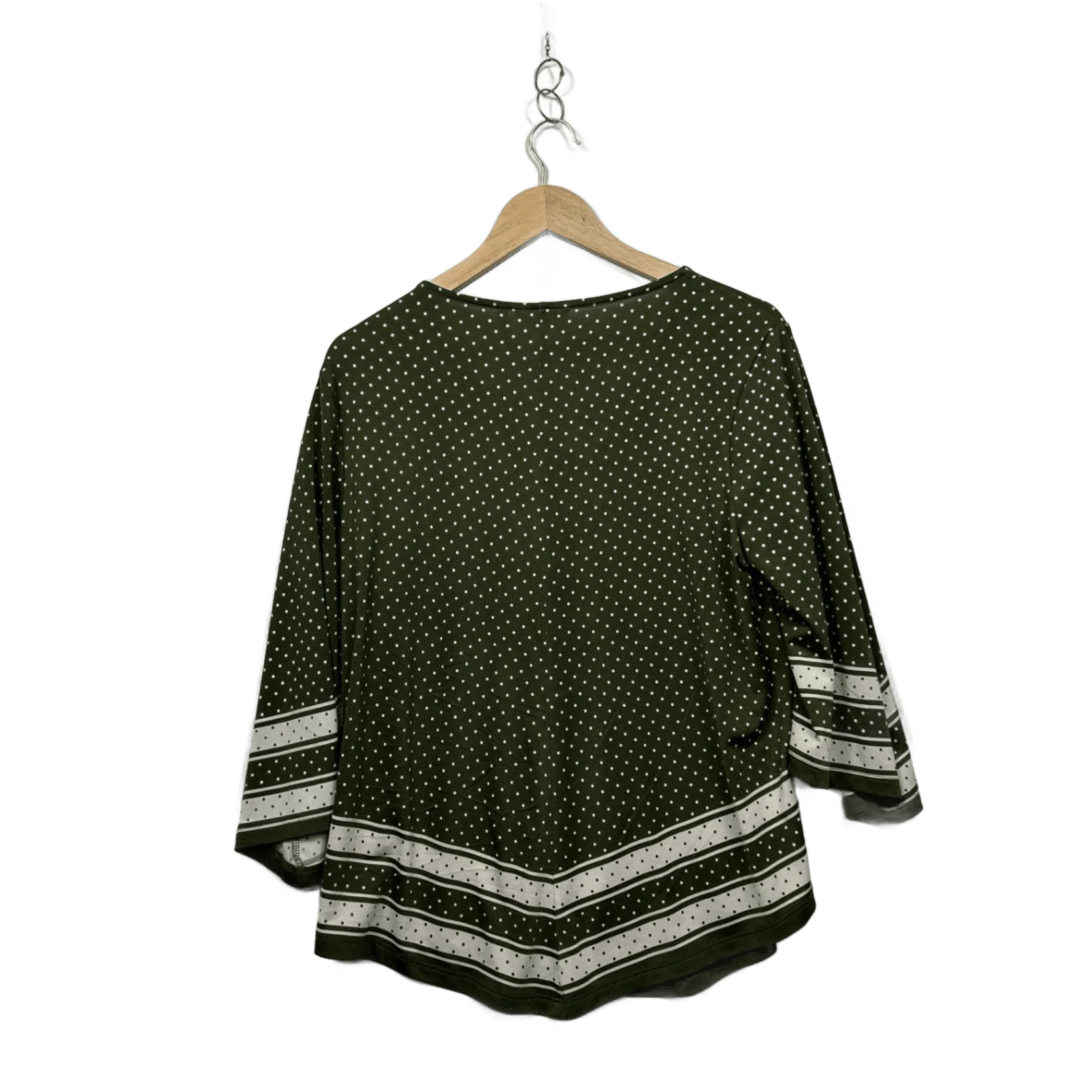 Millers Green Three Quarter Sleeve Top Size 14 - Image 2
