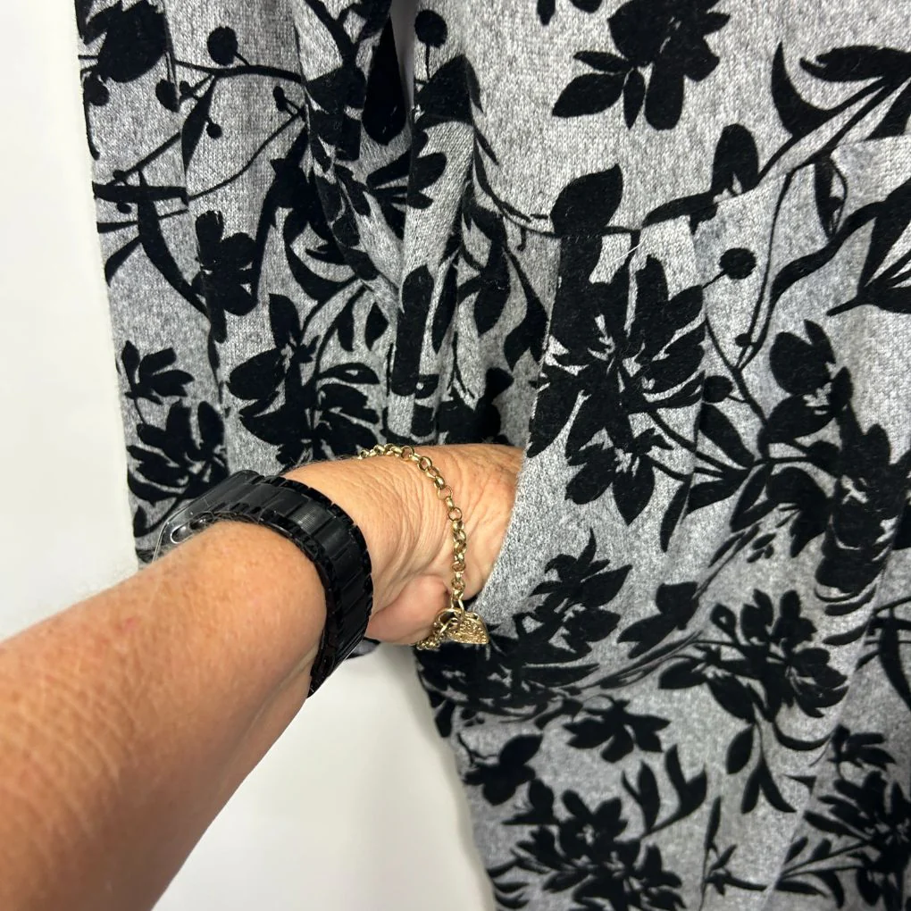 Millers Grey Floral Print Long Sleeve Dress - Size 18 - Image 5