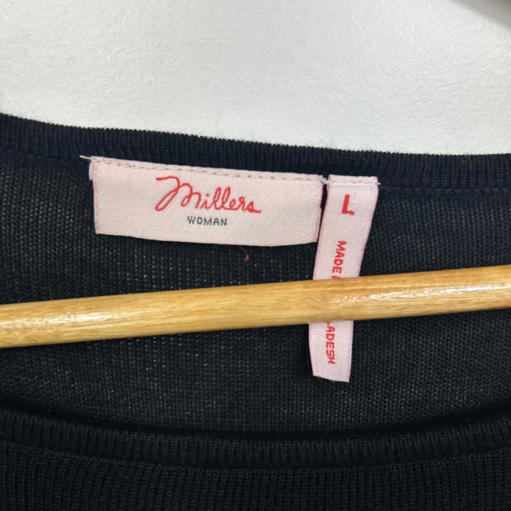 Millers Jumper Knit Top Long Sleeve Colourblock Black Mustard Viscose Size 14 Large - Image 4